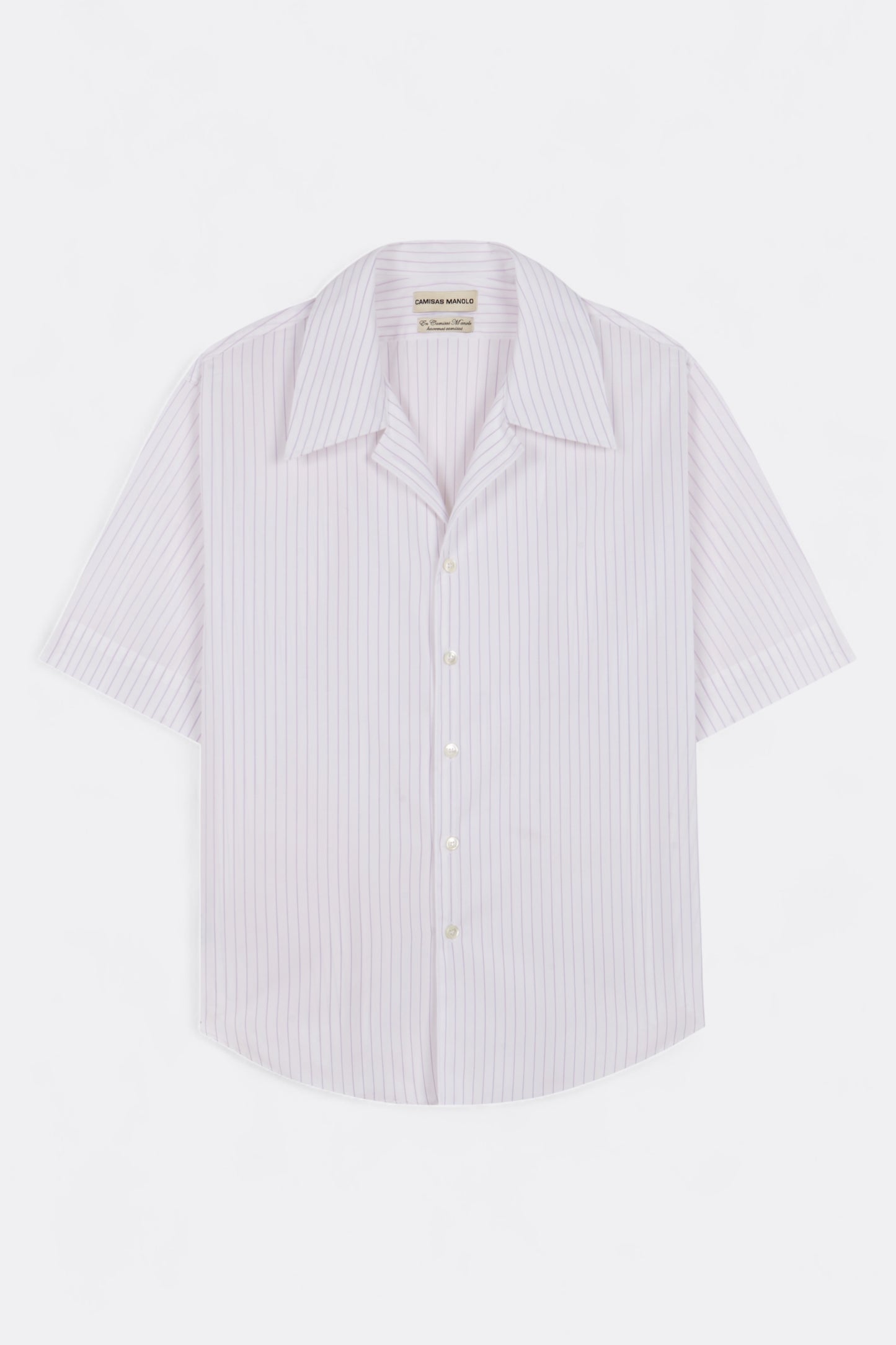 Camisas Manolo - School Shirt (Lilac Stripes White)