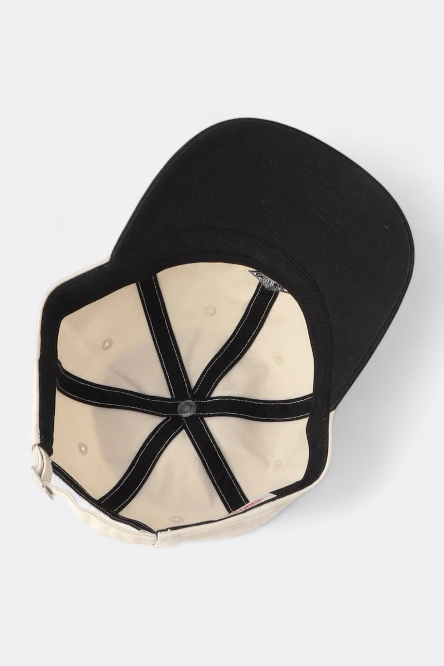 Casquette Danton - Chino Cloth 6 Panel Cap 2 Tone (Ecru / Black)