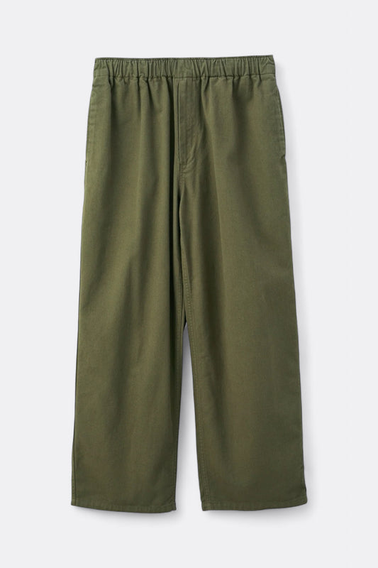 Pantalon Danton - Cotton Drill Wide Easy Pants (Olive)