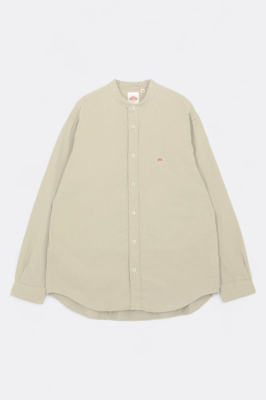 Chemise Danton - Cotton Twill Band Collar Shirt (Ecru)