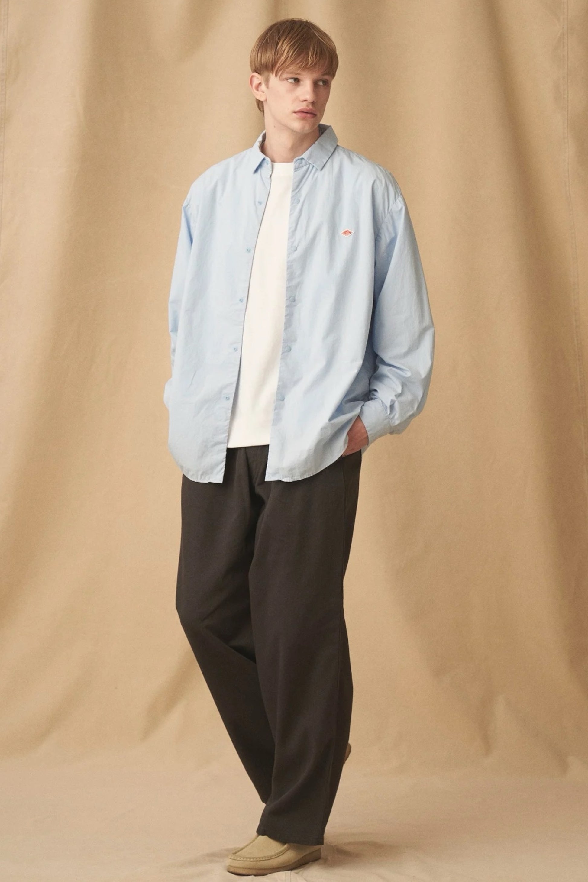 Chemise Danton - Typewriter Cloth Wrinkled Shirt (Sax)