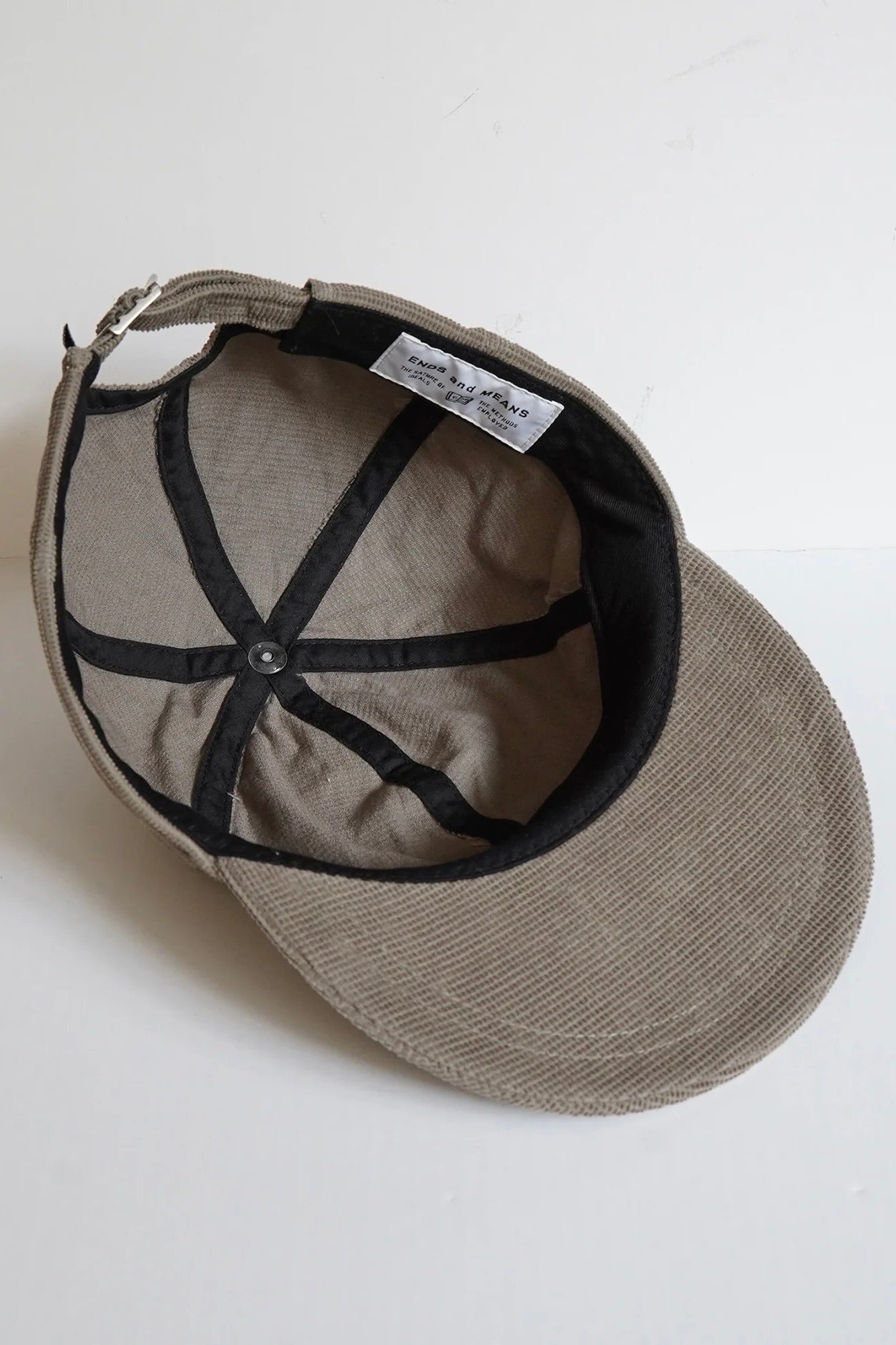 Casquette ENDS AND MEANS - 6 Panels Cap Waffle Cord (Ivory)