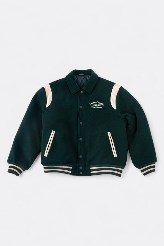 Veste Goodies Sportive - Wool Retro Varsity (Green)