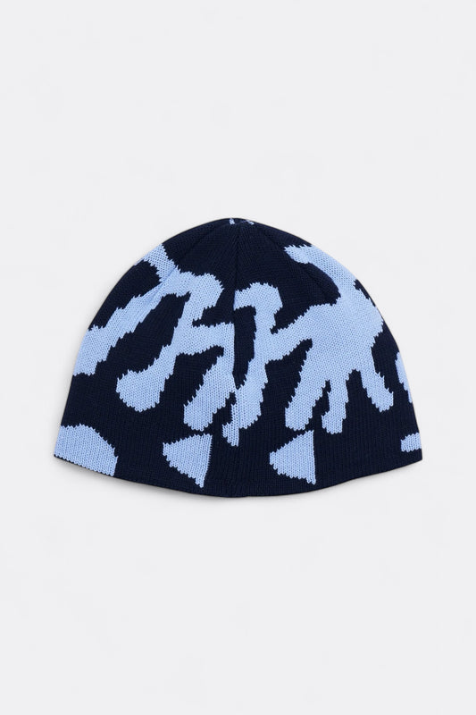 Bonnet Gramicci - Burly Runningman Beanie (Splatter Blue)