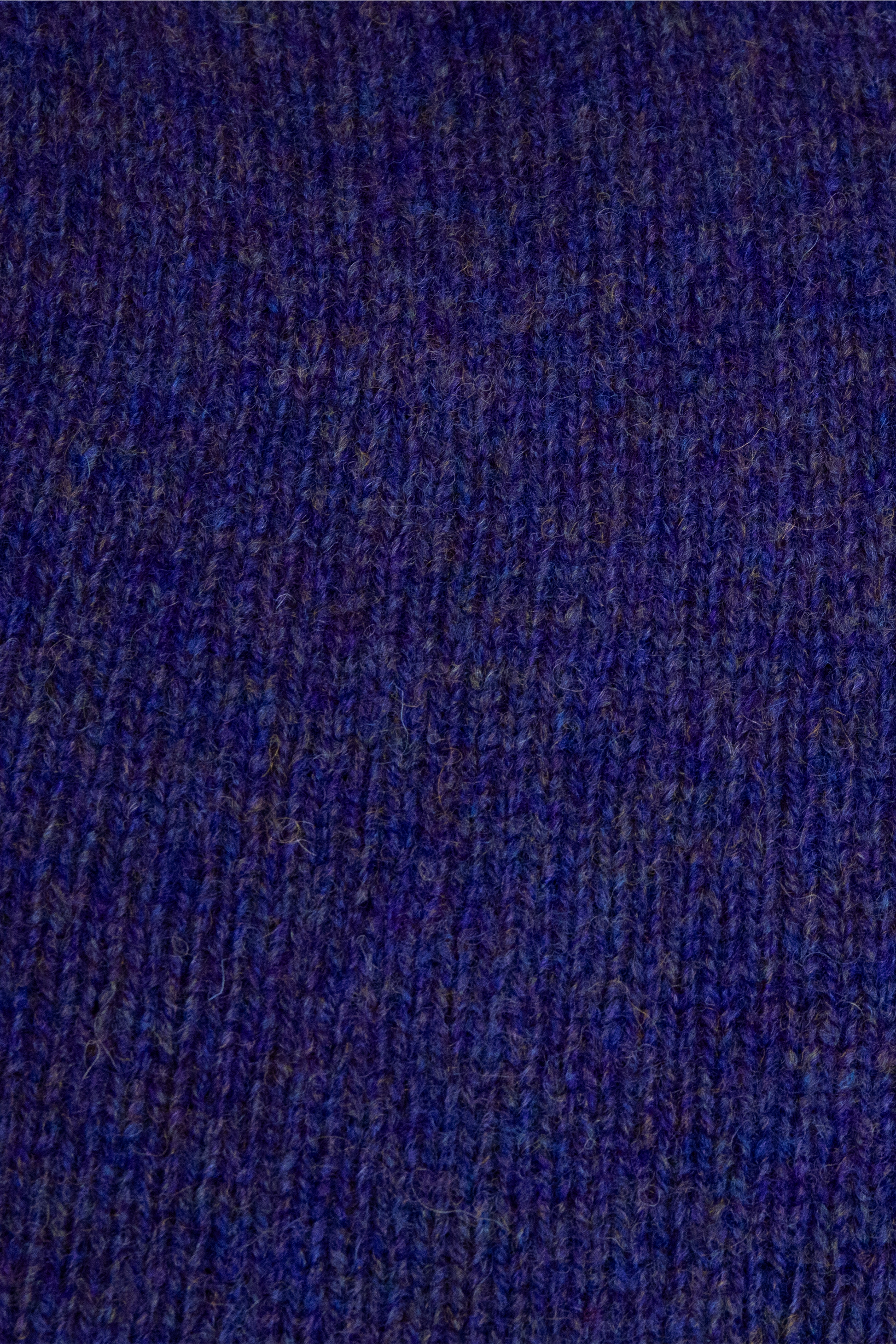 Harley Of Scotland - Pull Shetland Col Rond (Royal Violet)