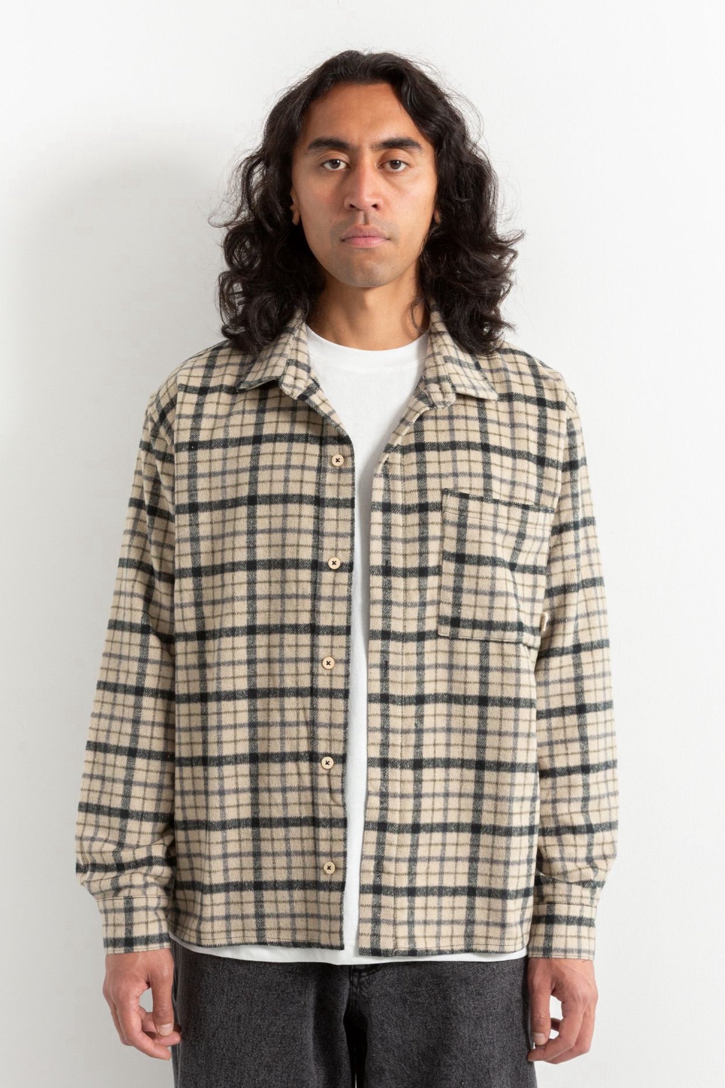 Chemise Heresy - Steady Shirt (Biscuit / Grey)