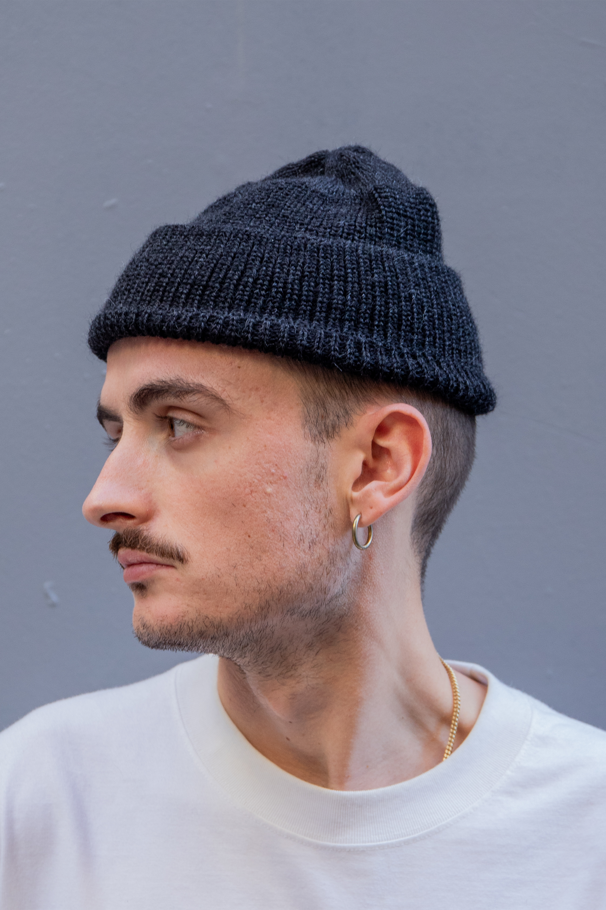 Bonnet Leuchtfeuer Strickwaren - Borkum Beanie (Anthracite)