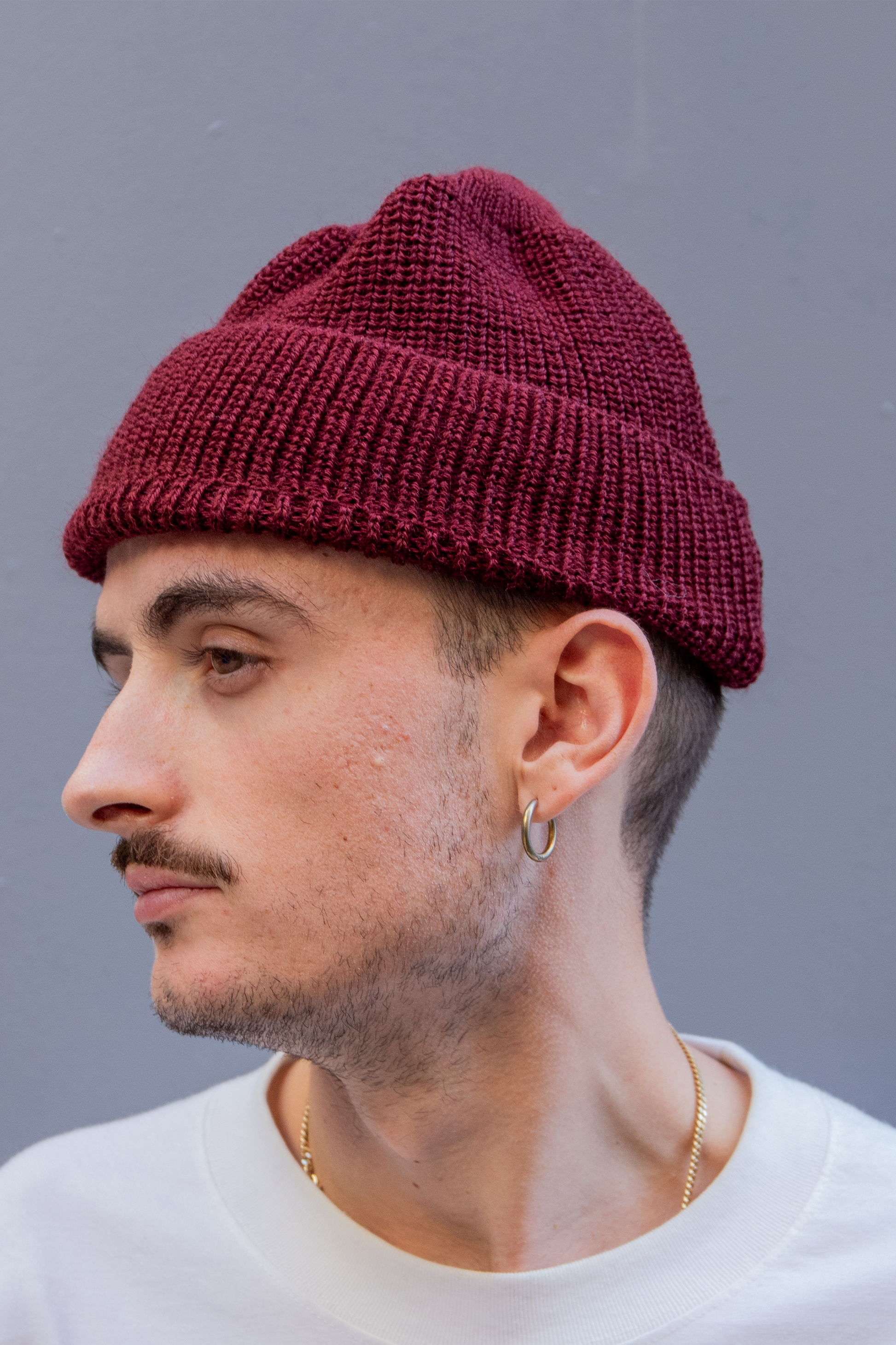 Bonnet Leuchtfeuer Strickwaren - Borkum Beanie (Bordeaux)