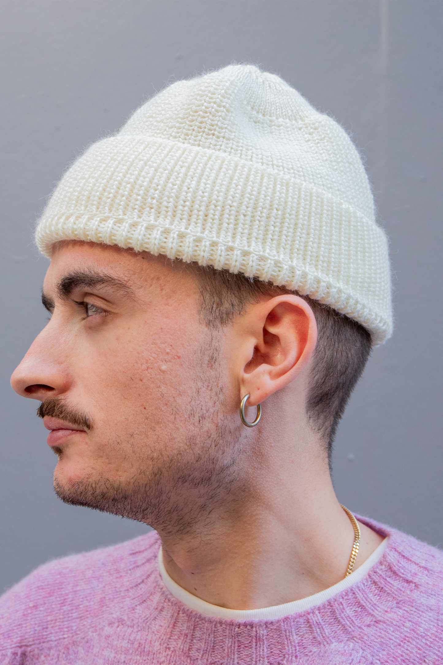 Bonnet Leuchtfeuer Strickwaren - Borkum Beanie (Natural White)