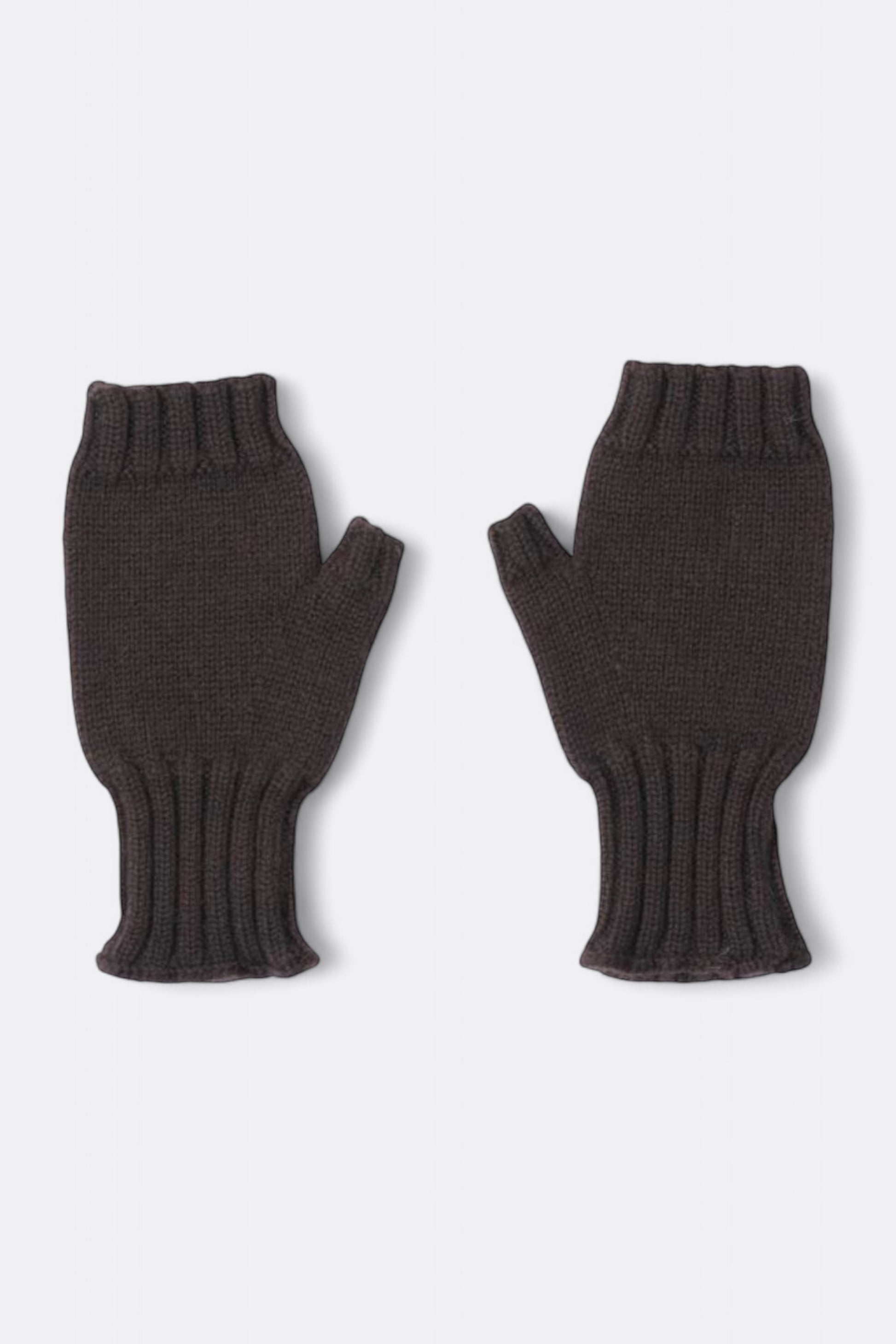 Mitaines Margaret Howell - MHL. Chunky Fingerless Glove British Merino (Dark Brown)