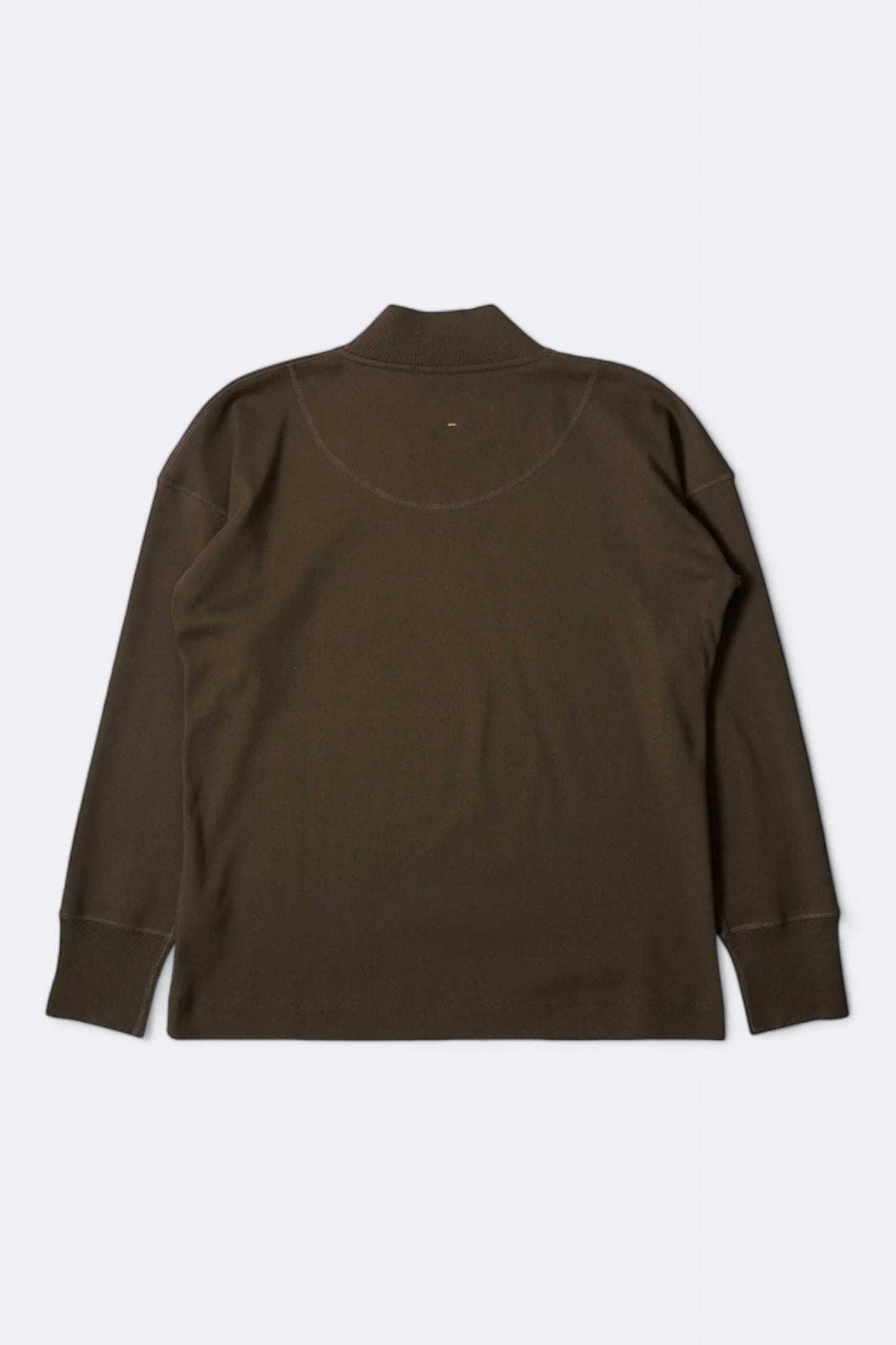 Sweat-Shirt Margaret Howell - MHL. Mock Neck Thermal Heavy Cotton Rib (Bark)