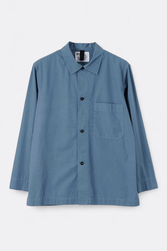 Chemise Margaret Howell - MHL. PJ Shirt Compact Cotton Poplin (Uniform Blue)