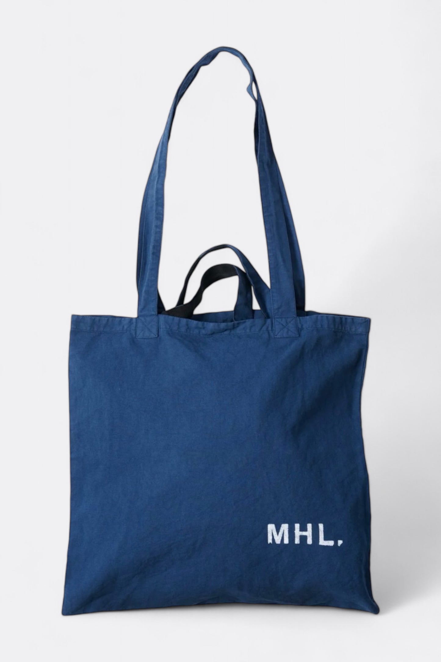 Tote Bag Margaret Howell - MHL. Shopper Linen Cotton Twill (Workwear Blue)