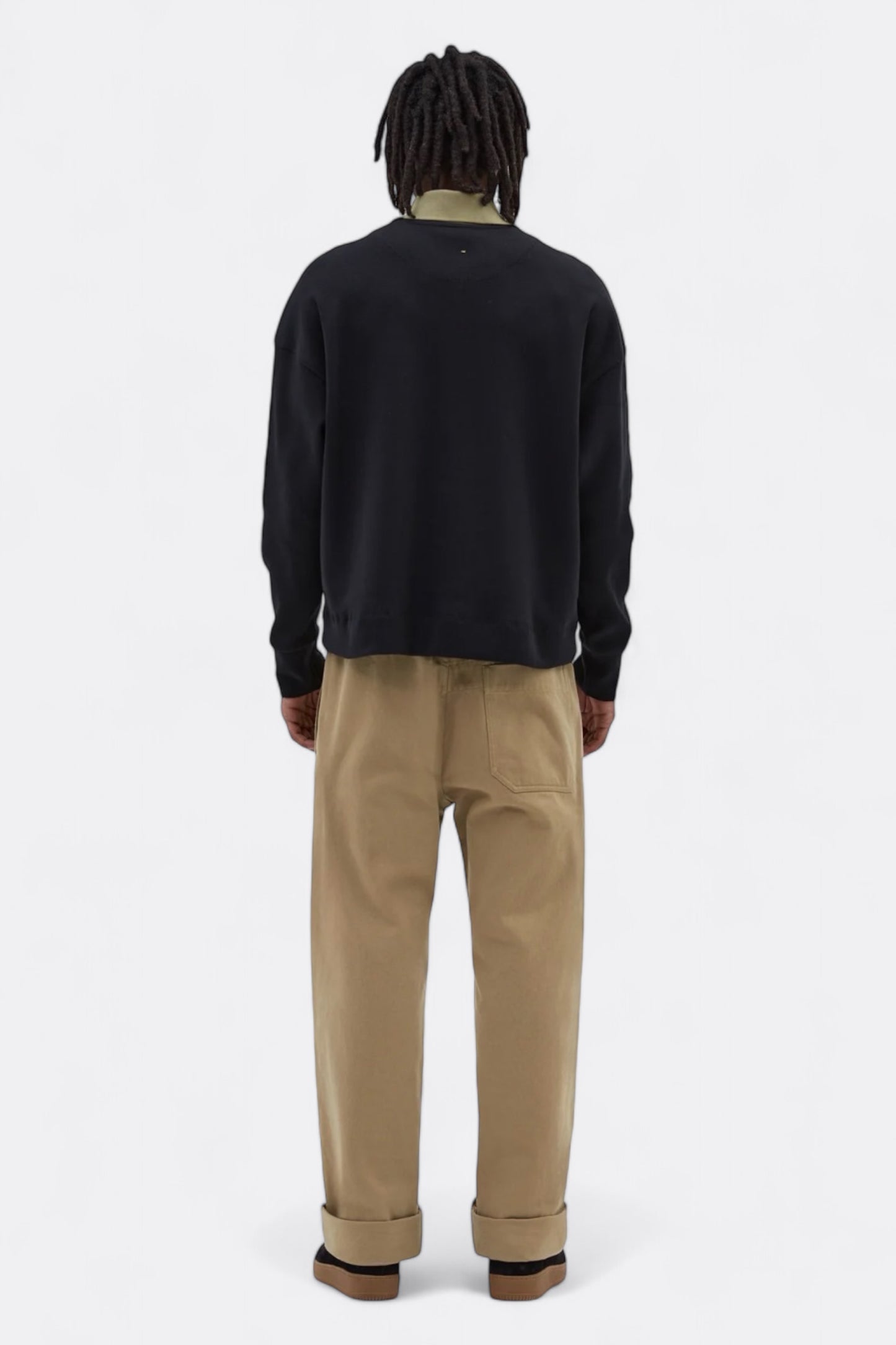 Sweat-Shirt Zippé Margaret Howell - MHL. Zip Polo Dry Cotton Rib (Black)