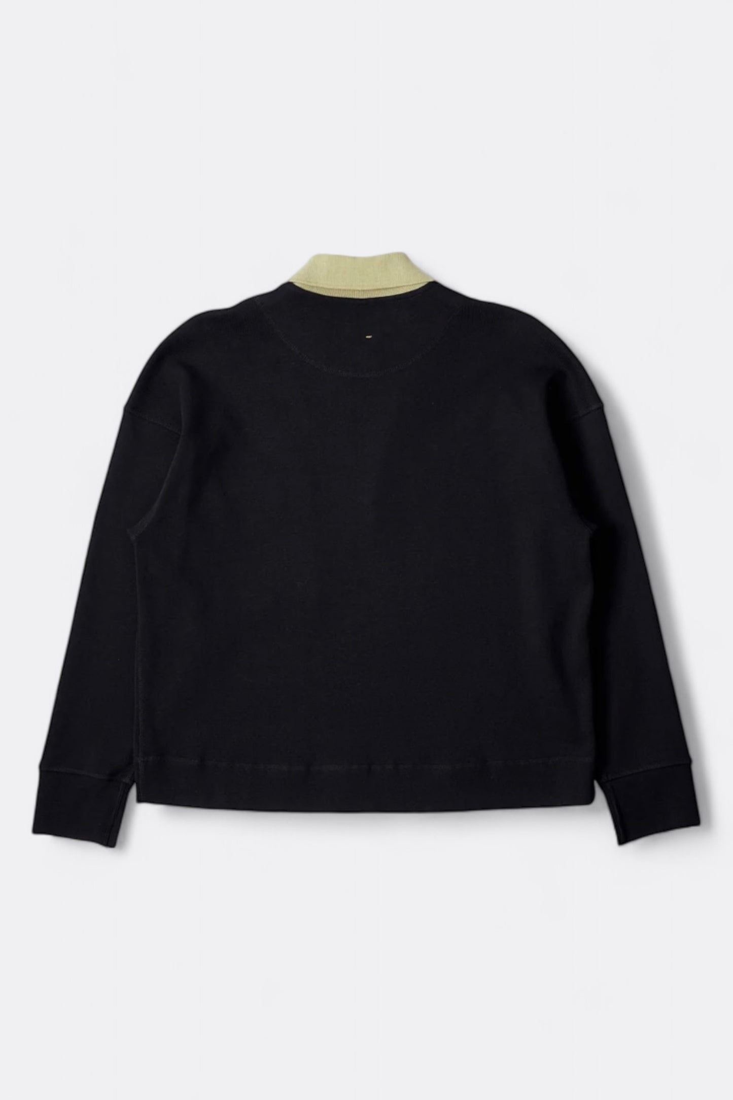 Sweat-Shirt Zippé Margaret Howell - MHL. Zip Polo Dry Cotton Rib (Black)