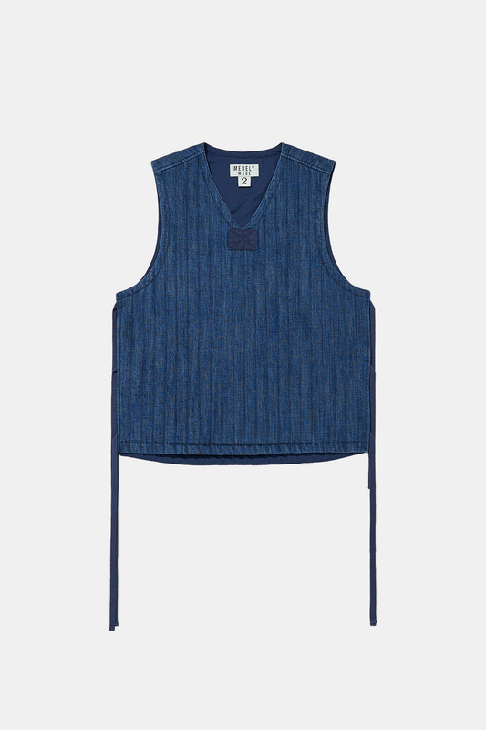 Merely Made - Premium Jacquard Quilted Vest (Indigo Blue)