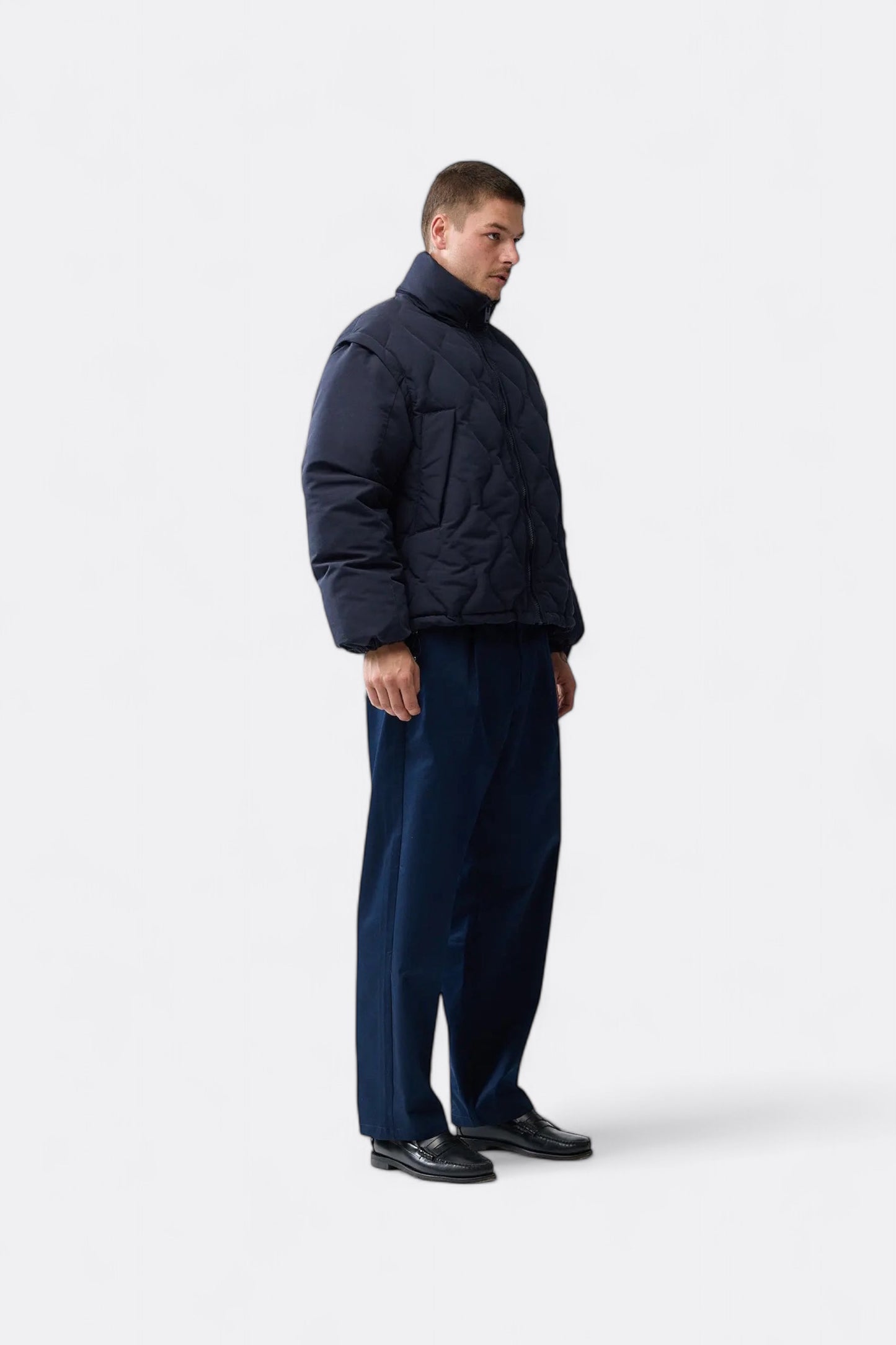 Veste New Amsterdam Surf Association - Detachable Sleeves Quilted Jacket (Navy)