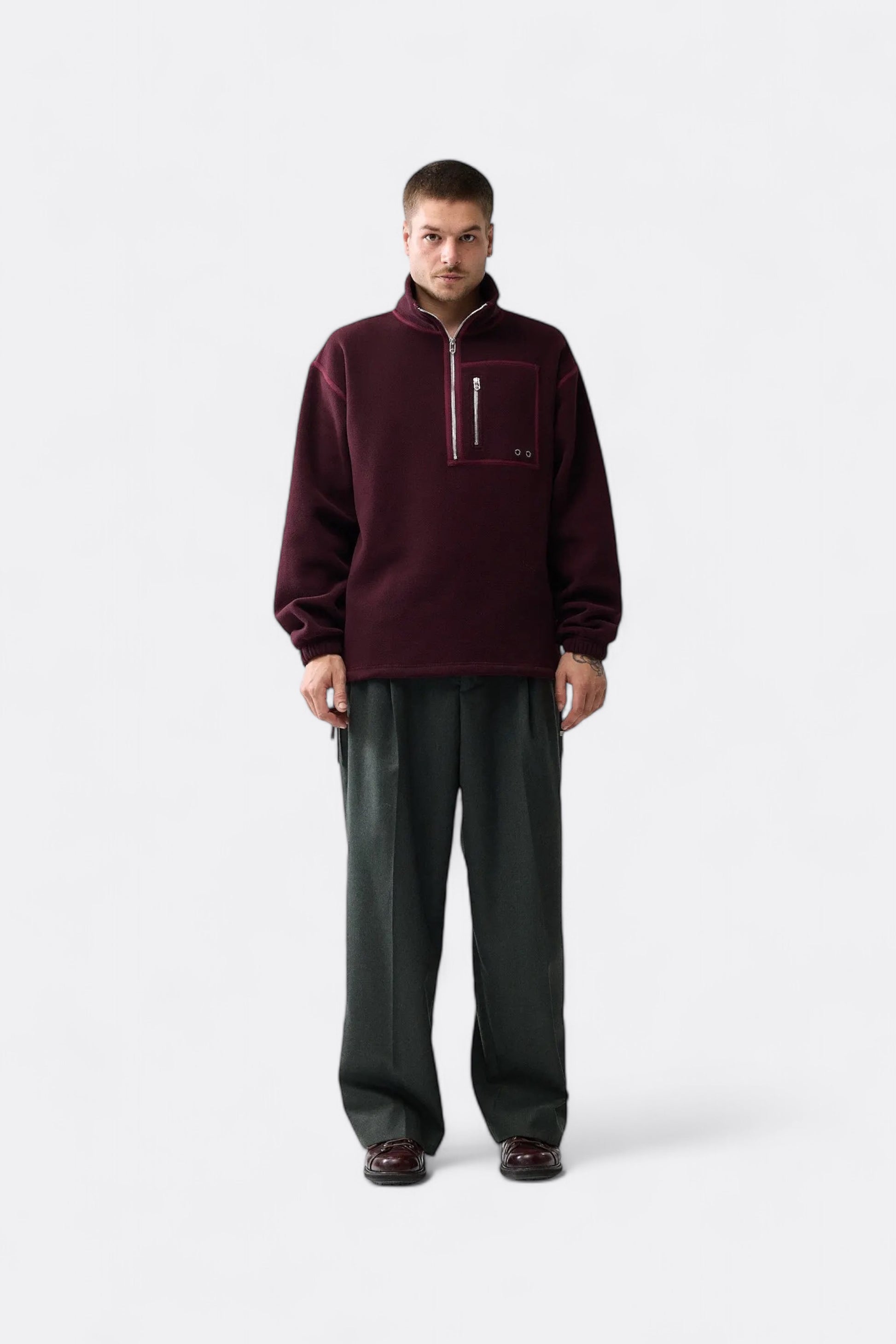 Sweat Polaire New Amsterdam Surf Association - Fleece Half Zip (Vineyard Wine)