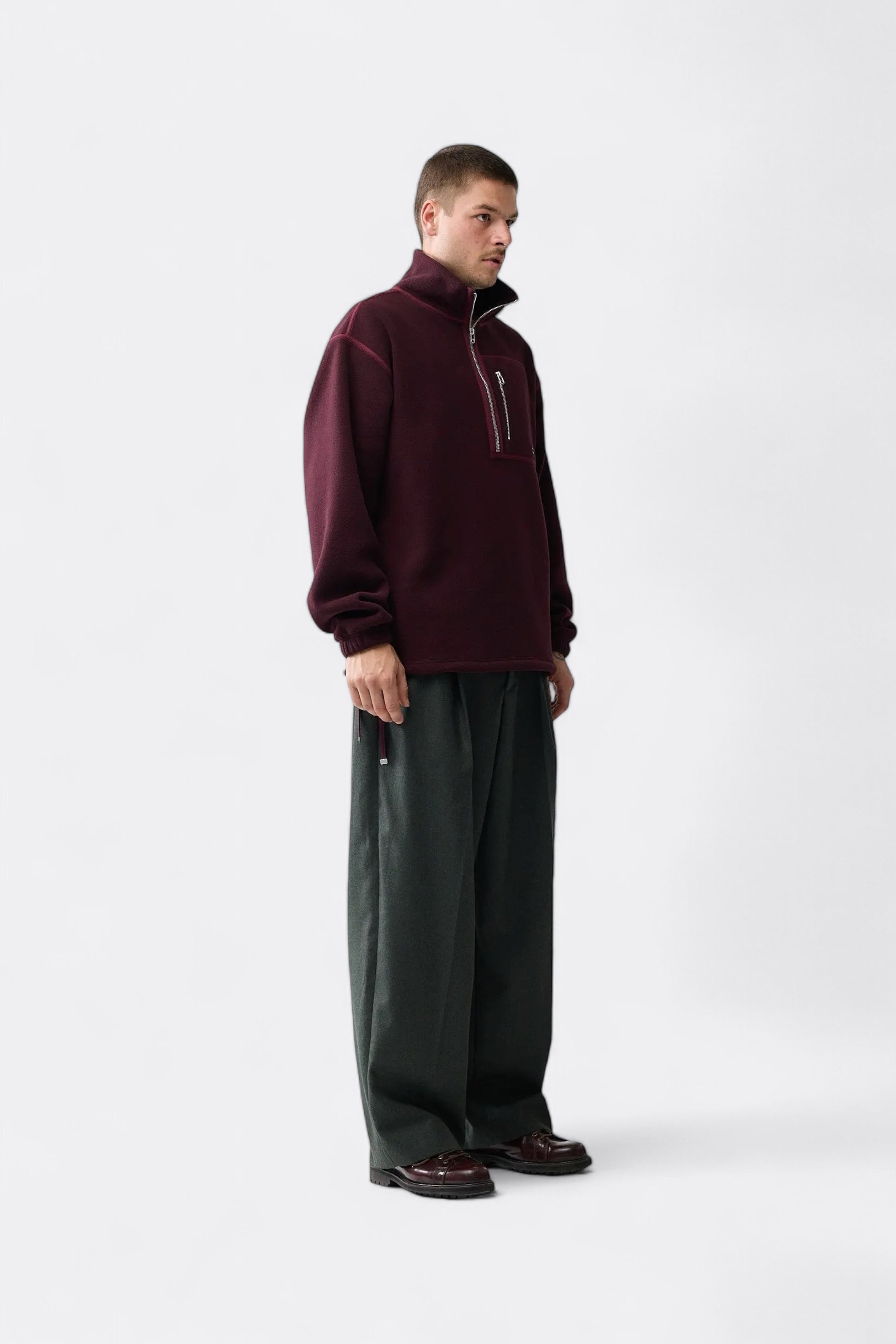 Sweat Polaire New Amsterdam Surf Association - Fleece Half Zip (Vineyard Wine)