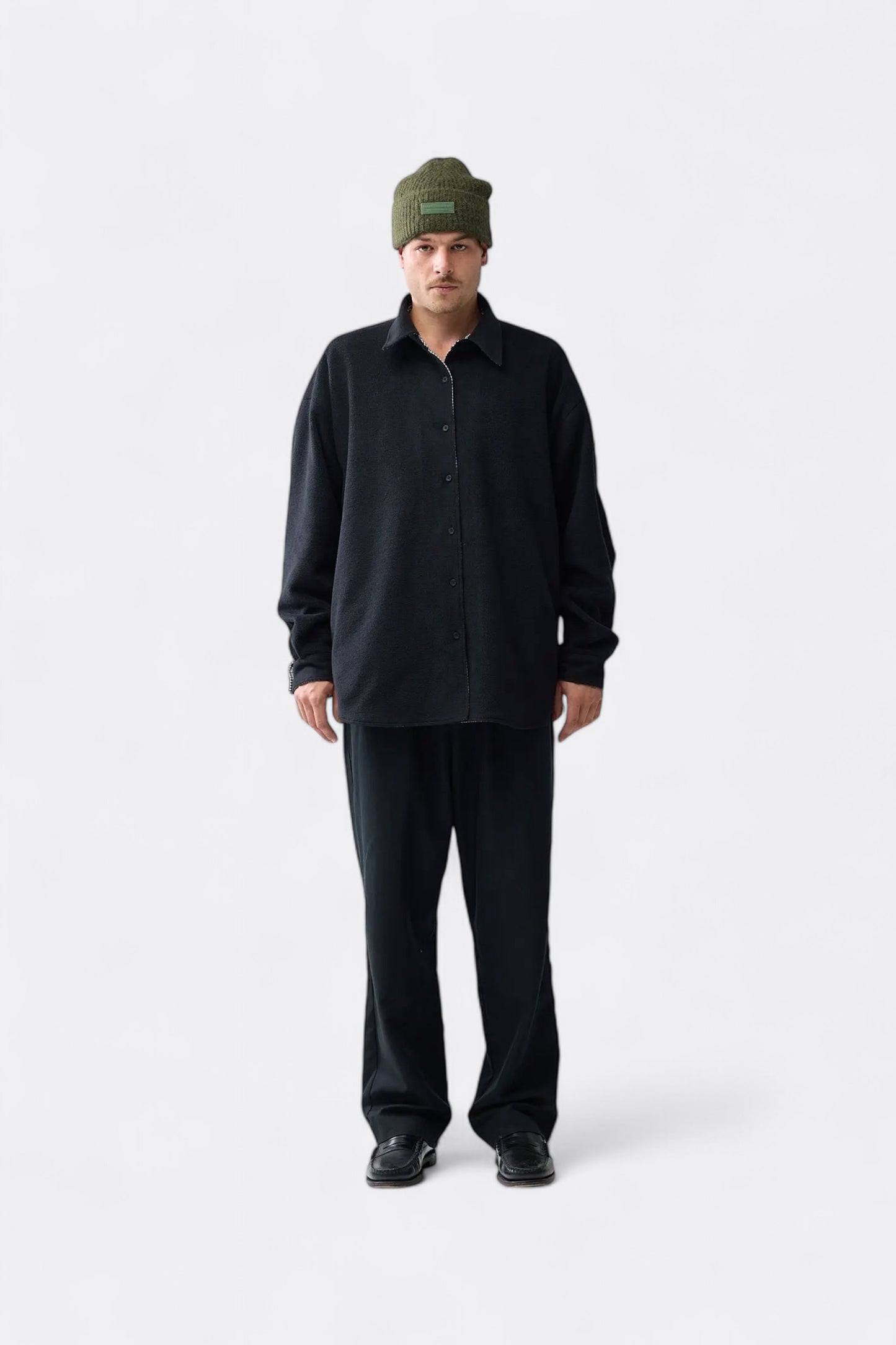 Surchemise New Amsterdam Surf Association - Fleece Overshirt Reversible (Black)