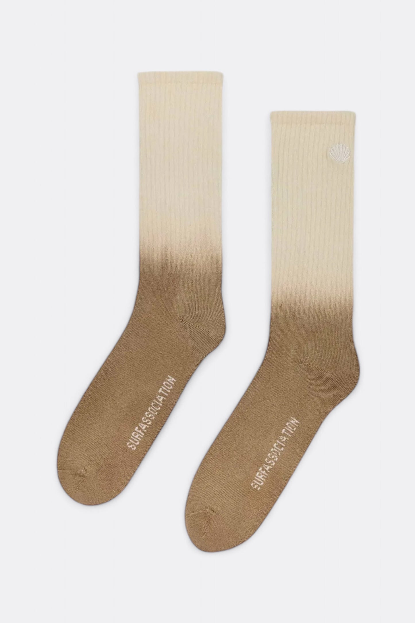 Chaussettes New Amsterdam Surf Association - Gradient Logo Socks (Egret / Ermine Dip Dye)