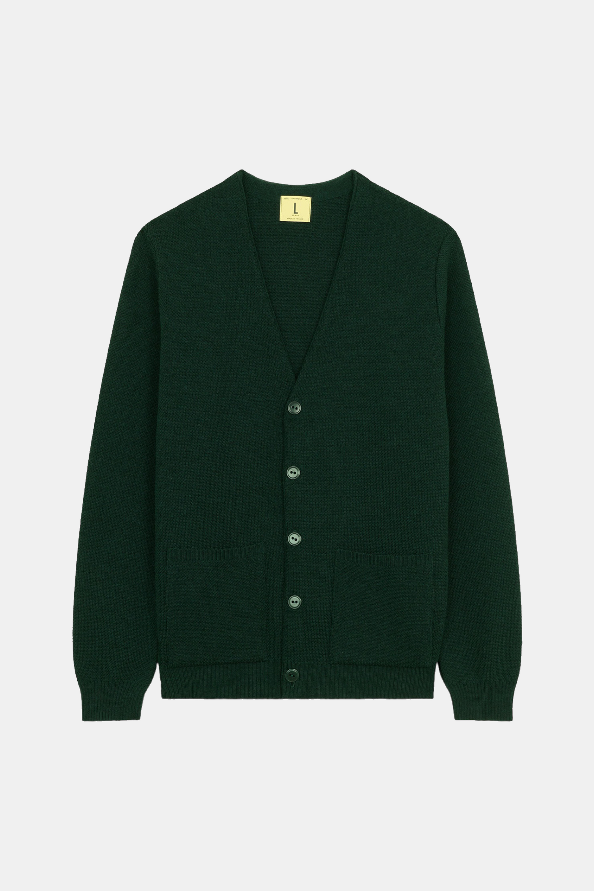 Nitto Knitwear - Cardigan Youri (Vert Forêt)