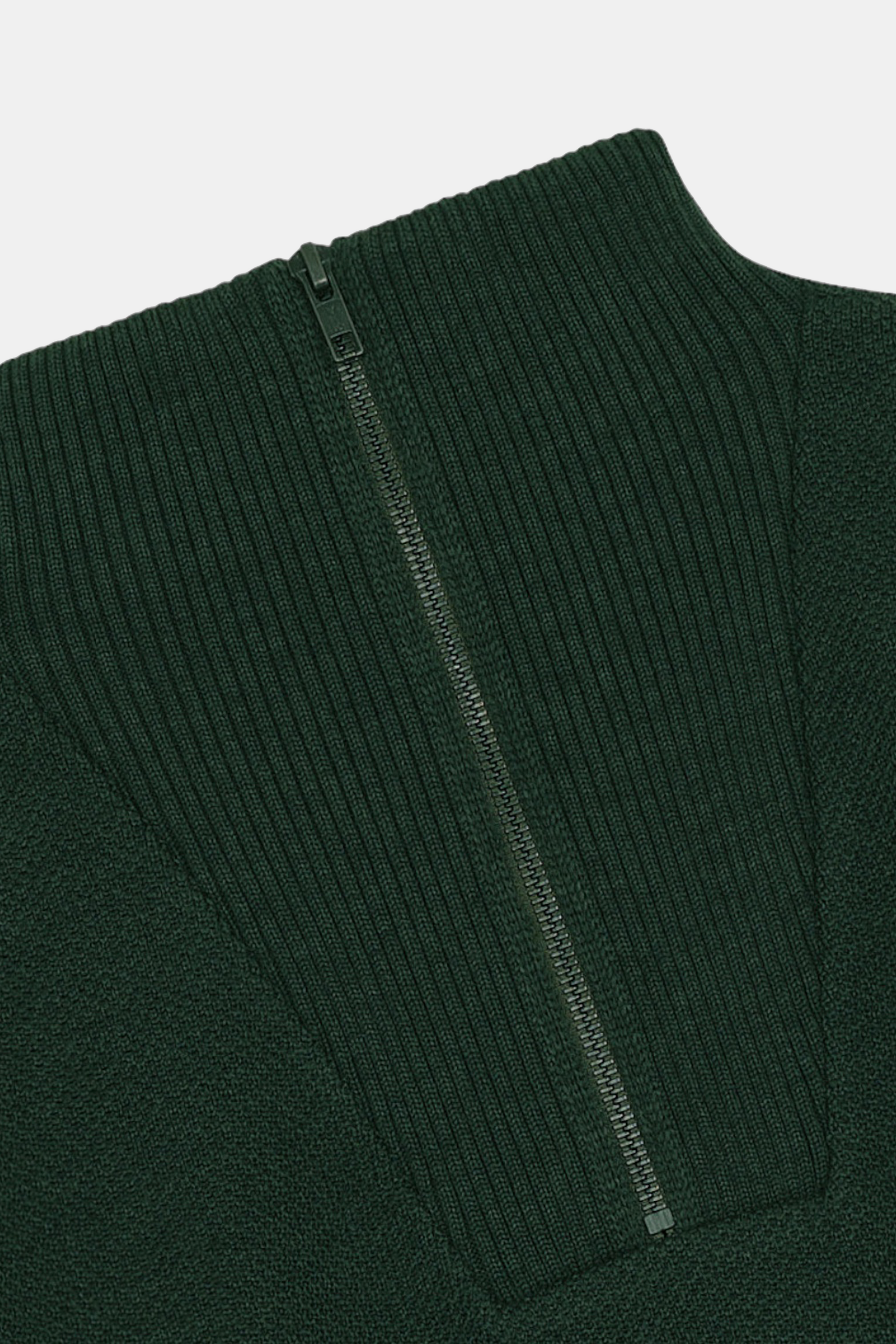 Nitto Knitwear - Pull Youri Camionneur (Vert Forêt)