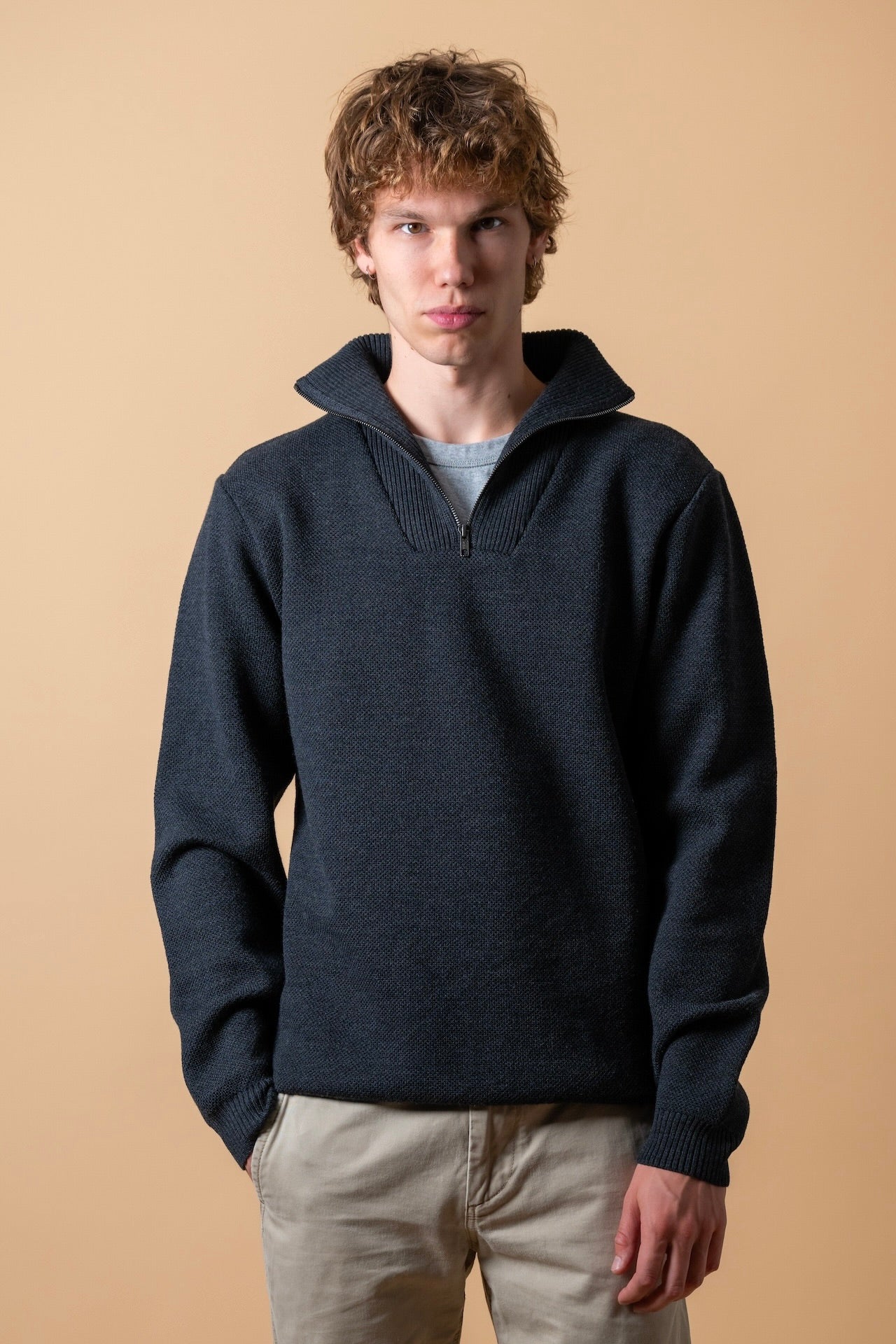 NITTO KNITWEAR - Pull Youri Camionneur (Anthracite)