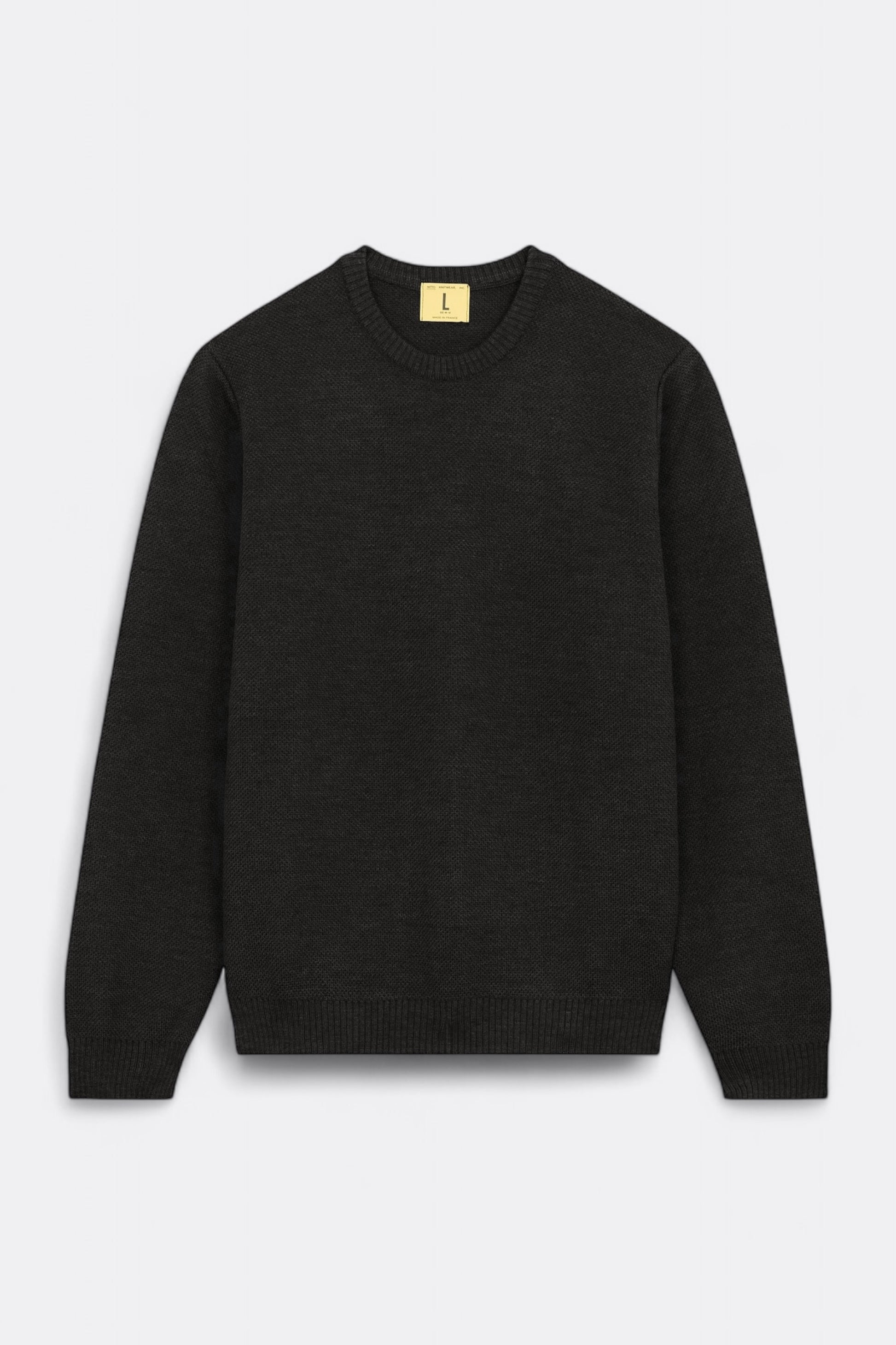 NITTO KNITWEAR - Pull Youri Col Rond (Anthracite)