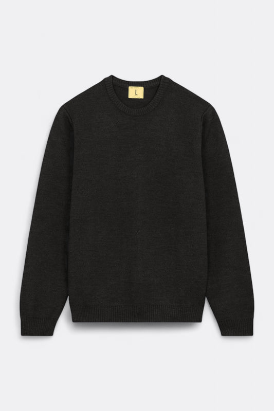 NITTO KNITWEAR - Pull Youri Col Rond (Anthracite)