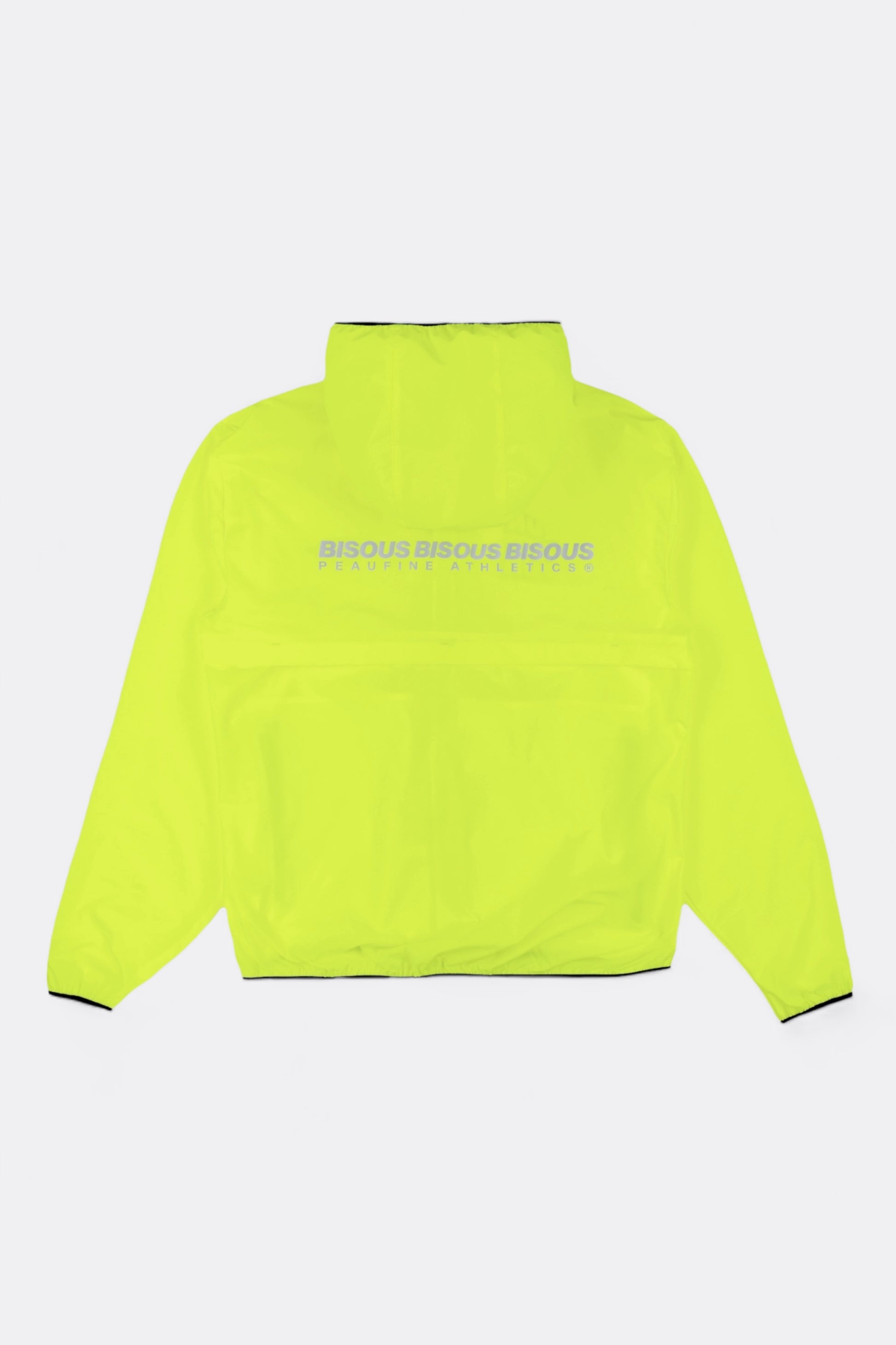 Peaufine Athletics x Bisous Skateboard - Ripstop Training Jacket Run for Fun (Fluo Yellow)