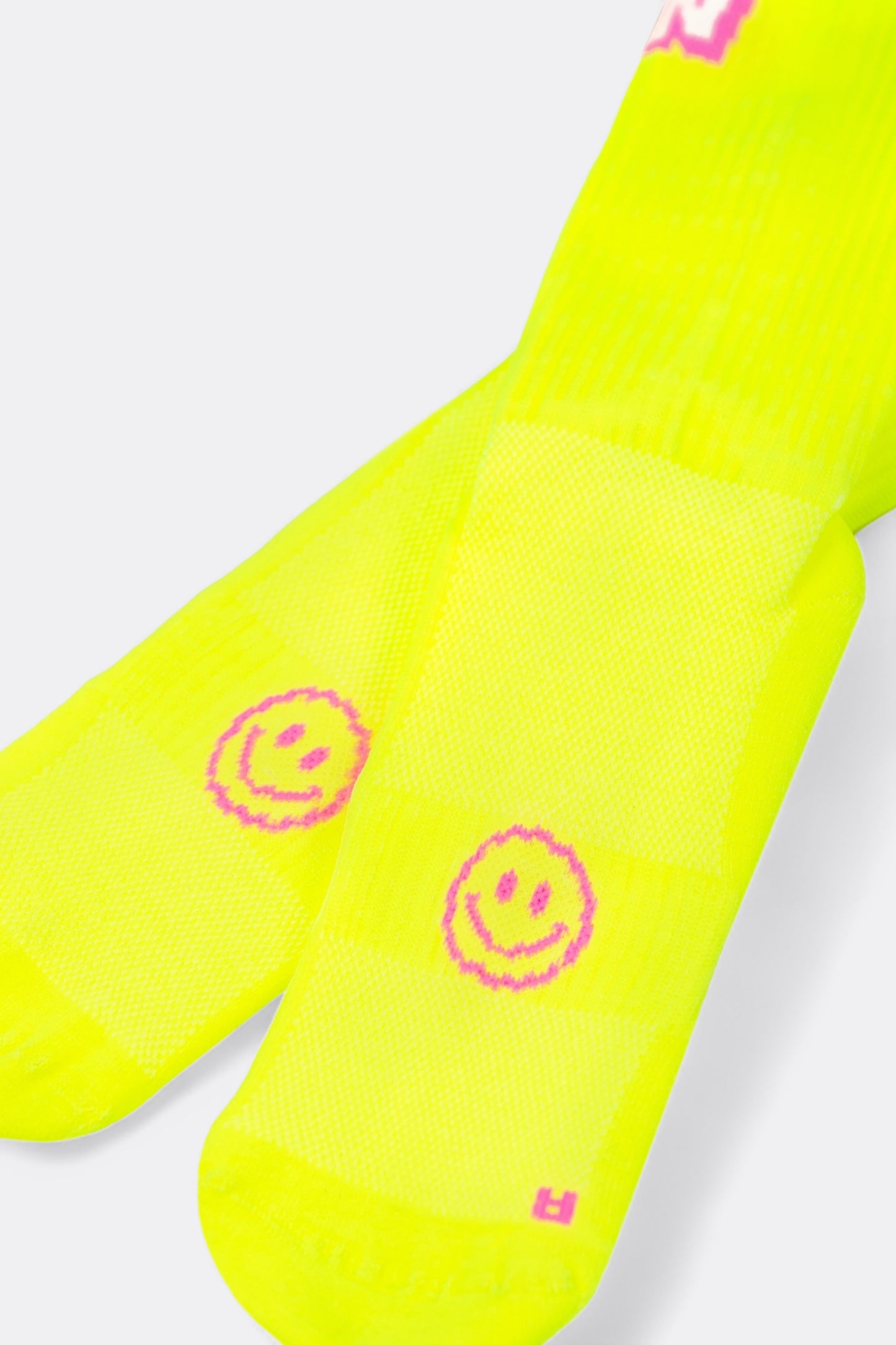 Peaufine Athletics x Bisous Skateboard - Vaporfeel® Socks Run For Fun (Fluo Yellow)