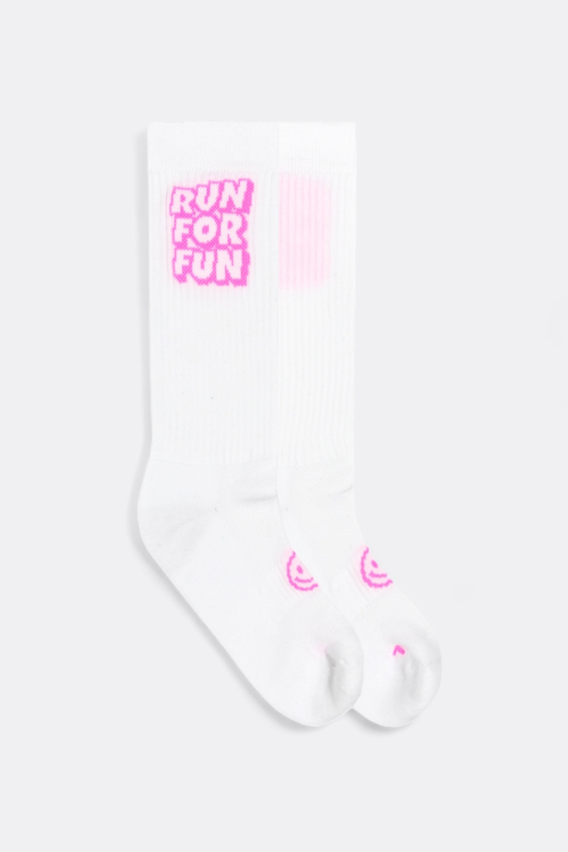 Peaufine Athletics x Bisous Skateboard - Vaporfeel® Socks Run For Fun (White)