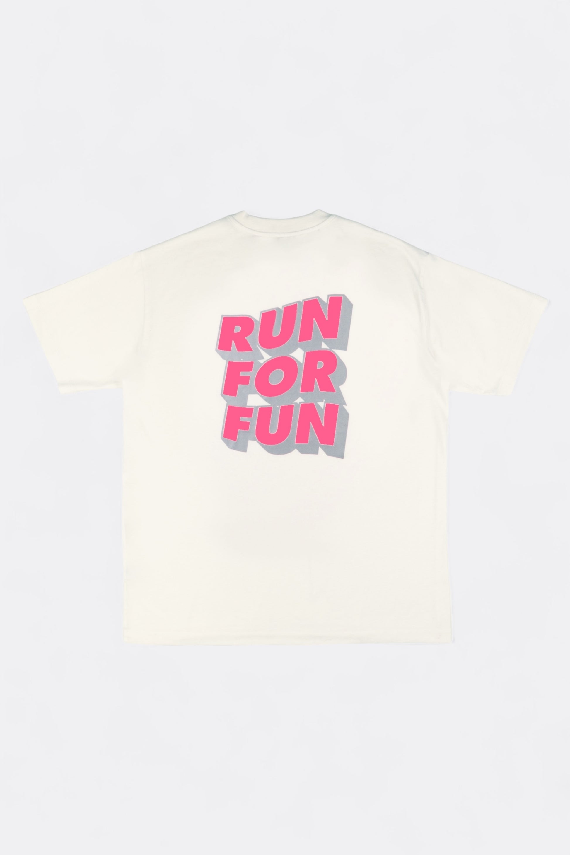 Peaufine Athletics x Bisous Skateboard - Wood T-shirt™ Run For Fun (Off White)