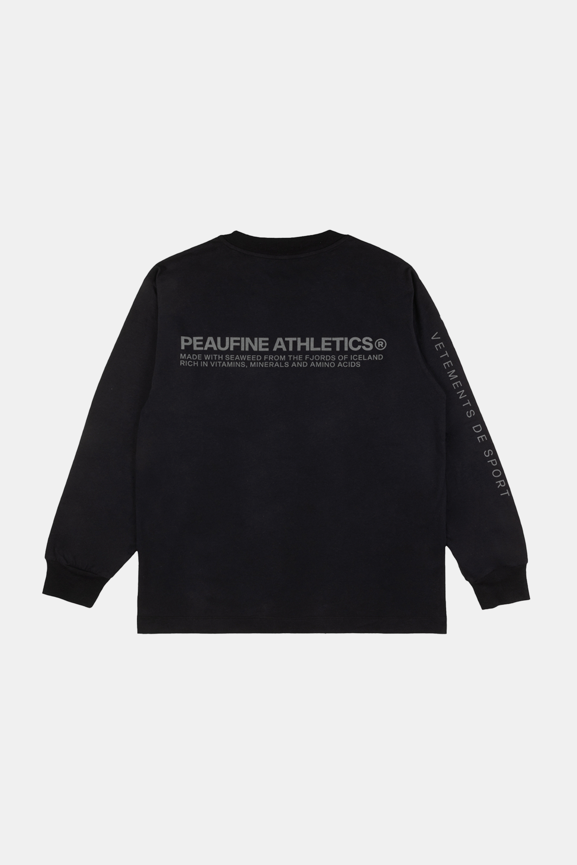 T-Shirt Manches Longues Peaufine Athletics - Longsleeve Seaweed T-shirt (Black)