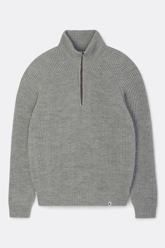 Pull PEREGRINE - Ford Quarter Zip Jumper (Light Grey)