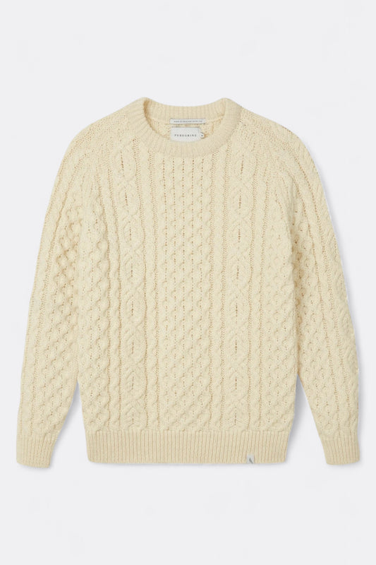 Pull PEREGRINE - Hudson Aran Jumper (Ecru)