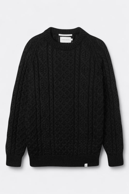 Pull PEREGRINE - Hudson Aran Jumper (Navy)