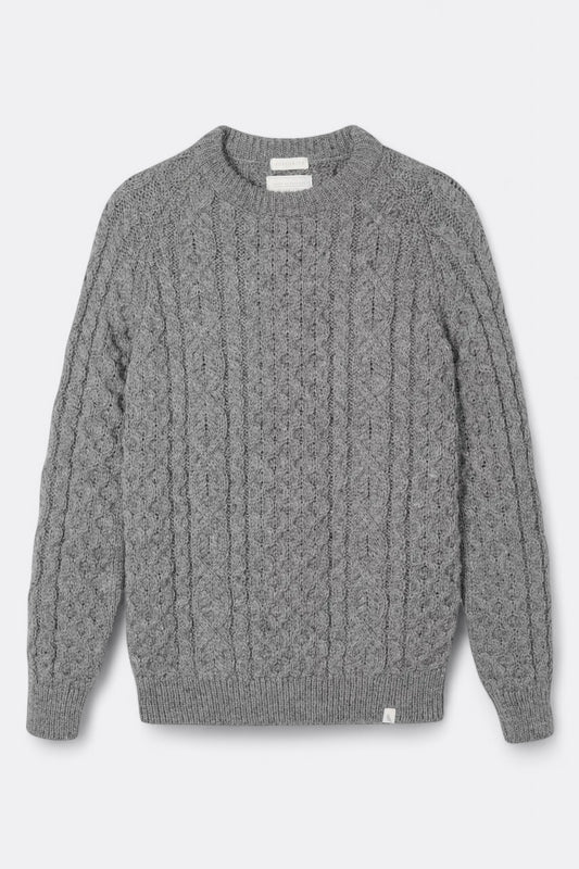 Pull PEREGRINE - Hudson Aran Jumper (Steel)