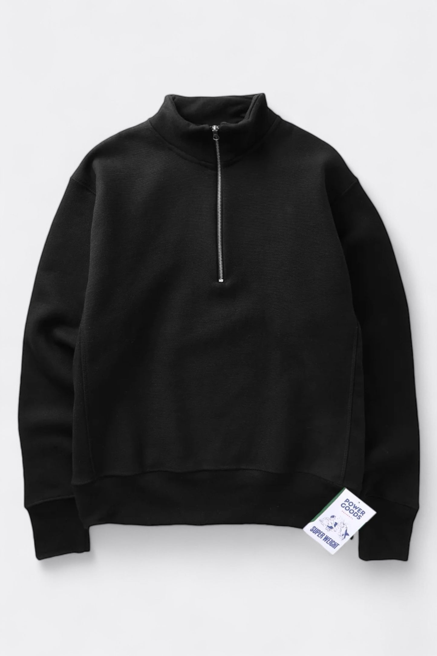 Sweatshirt à col zippé POWER GOODS - Super Weight Quarter Zip (Black)