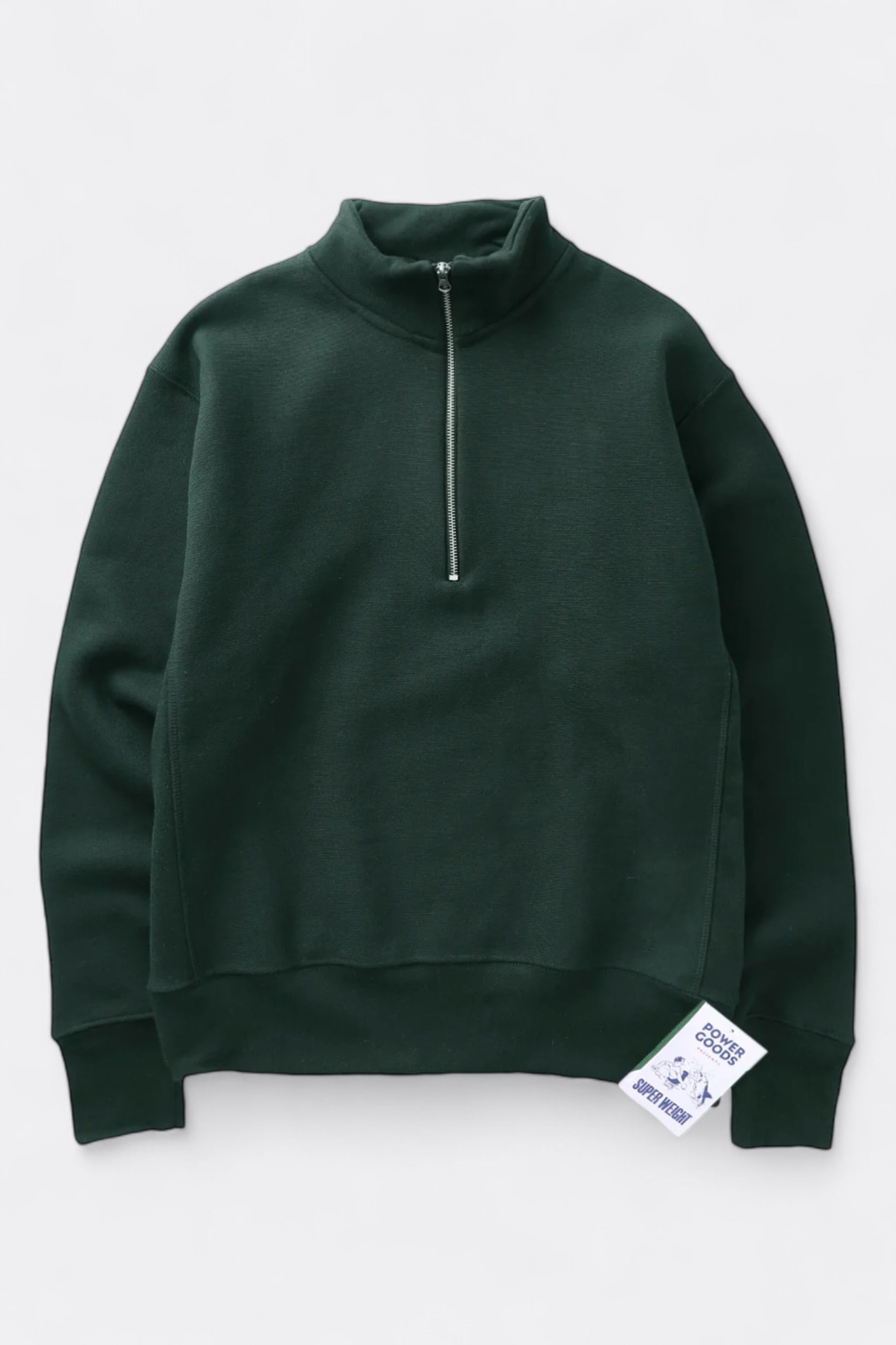 Sweatshirt à col zippé POWER GOODS - Super Weight Quarter Zip (Forest Green)