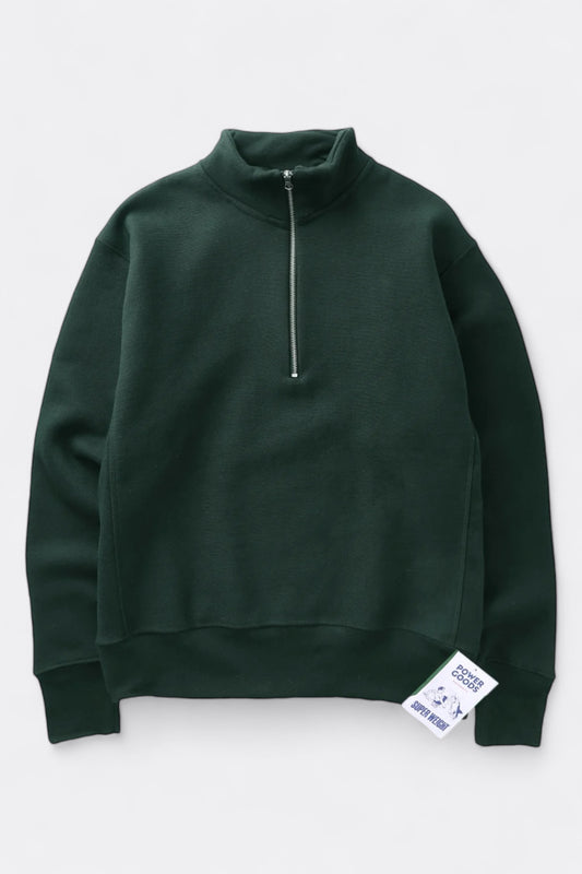 Sweatshirt à col zippé POWER GOODS - Super Weight Quarter Zip (Forest Green)