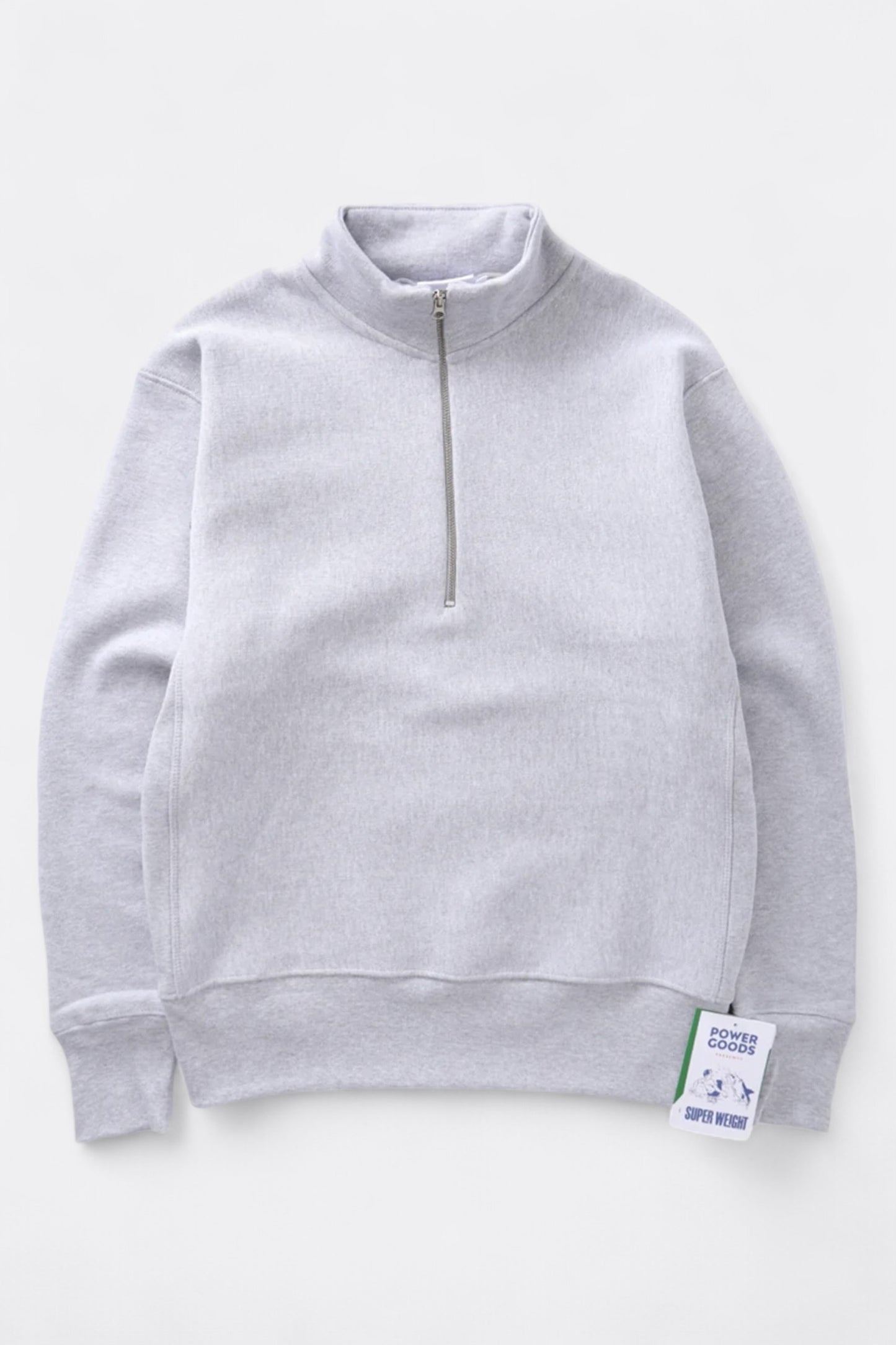 Sweatshirt à col zippé POWER GOODS - Super Weight Quarter Zip (Heather Grey)