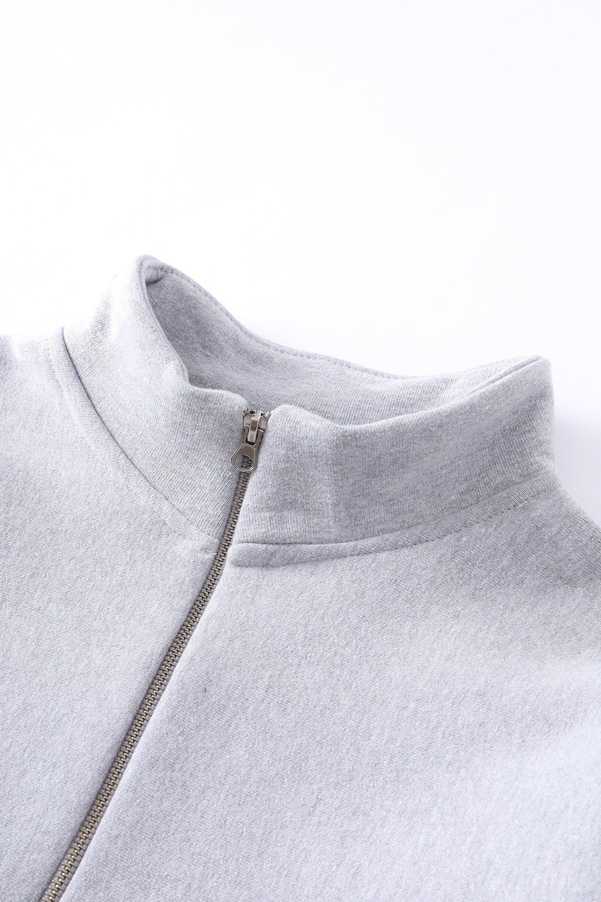 Sweatshirt à col zippé POWER GOODS - Super Weight Quarter Zip (Heather Grey)