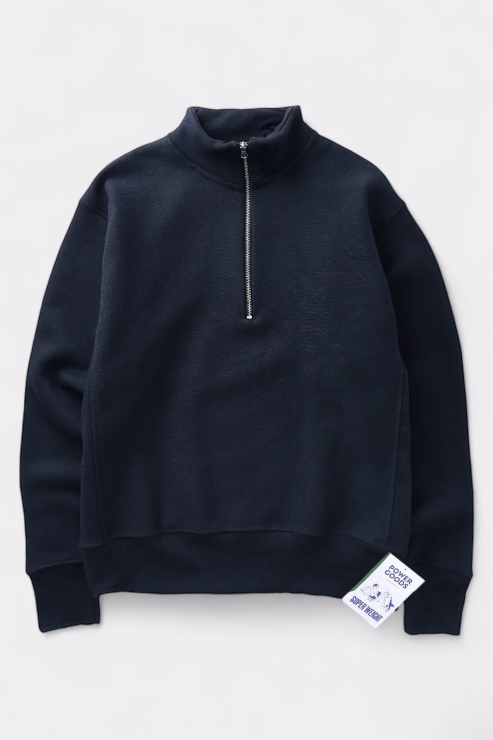 Sweatshirt à col zippé POWER GOODS - Super Weight Quarter Zip (Navy Blue)