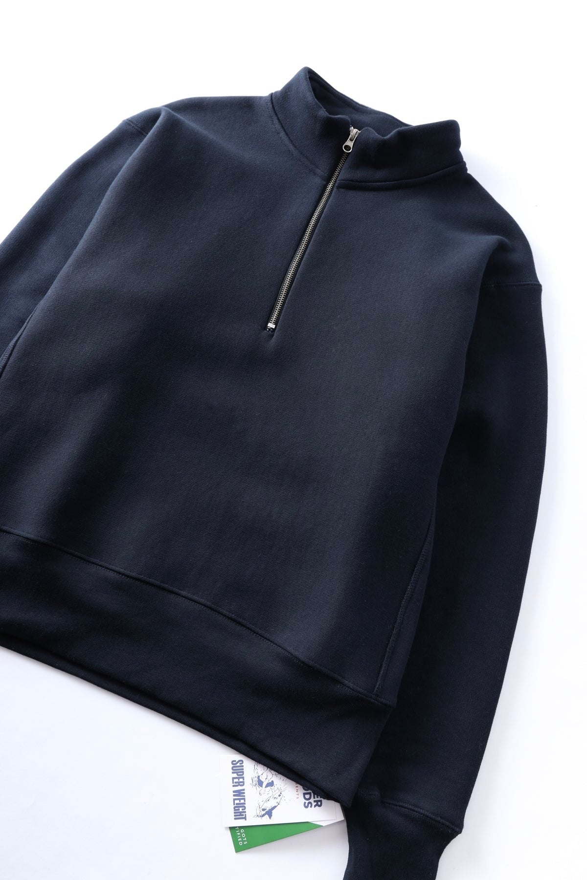 Sweatshirt à col zippé POWER GOODS - Super Weight Quarter Zip (Navy Blue)