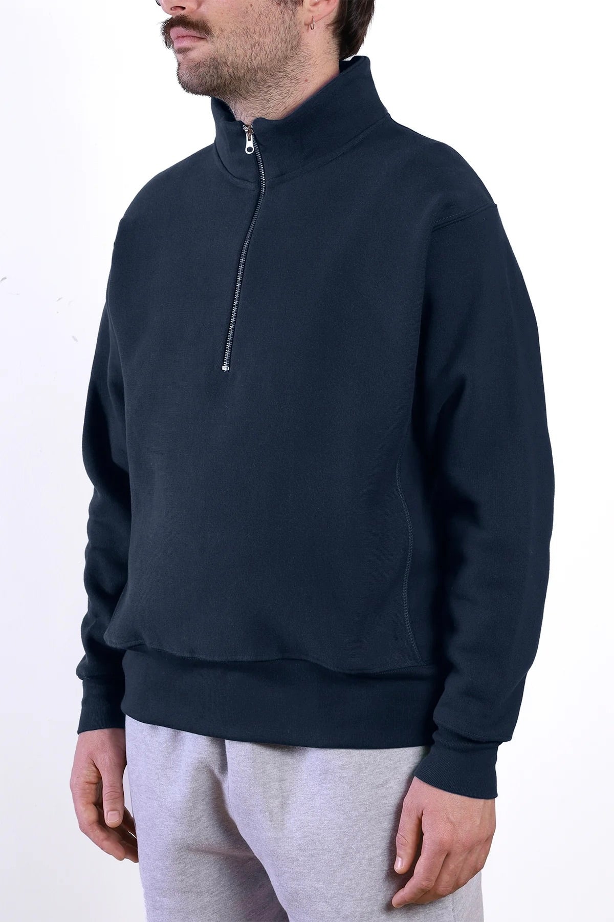 Sweatshirt à col zippé POWER GOODS - Super Weight Quarter Zip (Navy Blue)