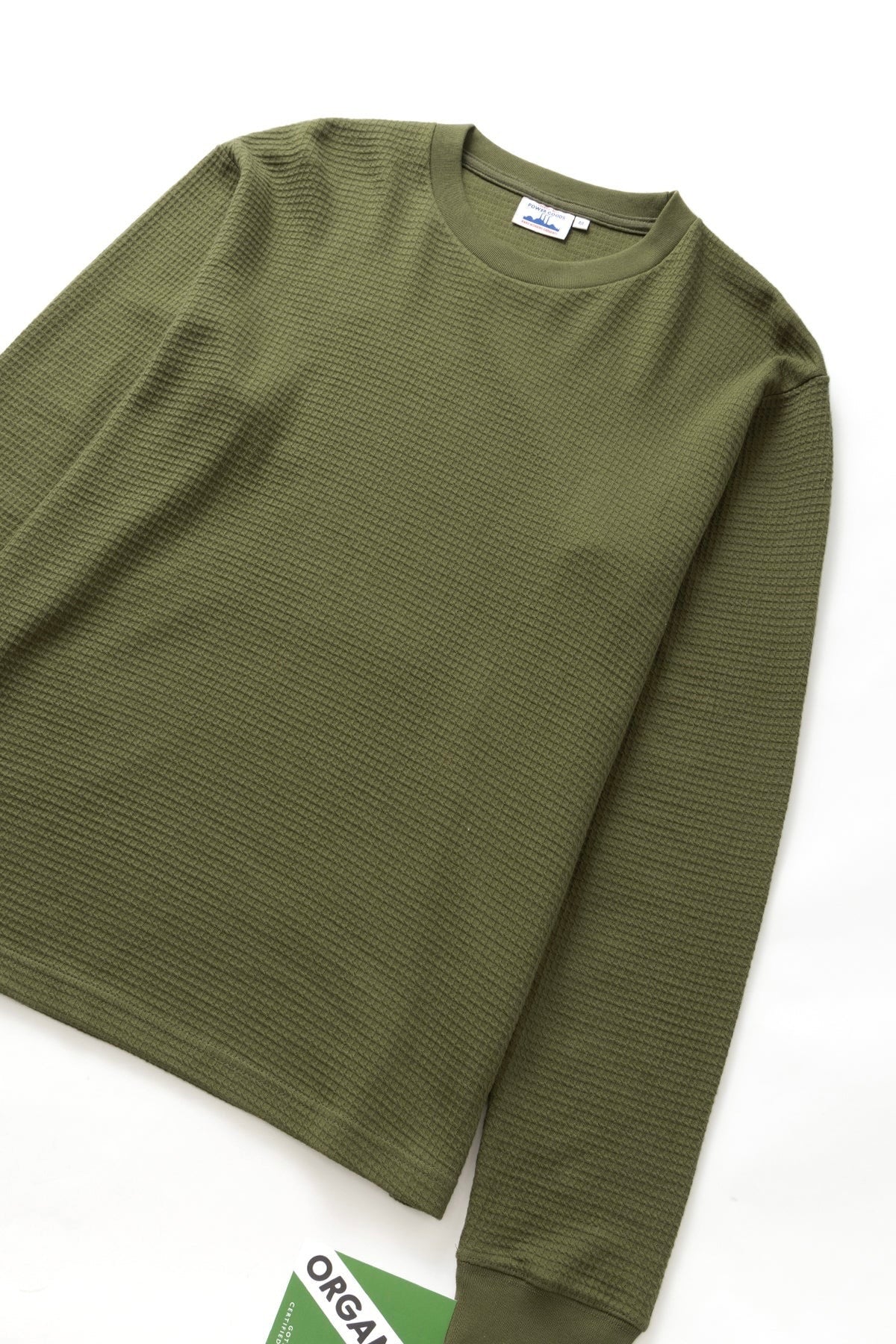 T-Shirt manches longues POWER GOODS - Thermal Waffle Long Sleeve Tee (Olive)