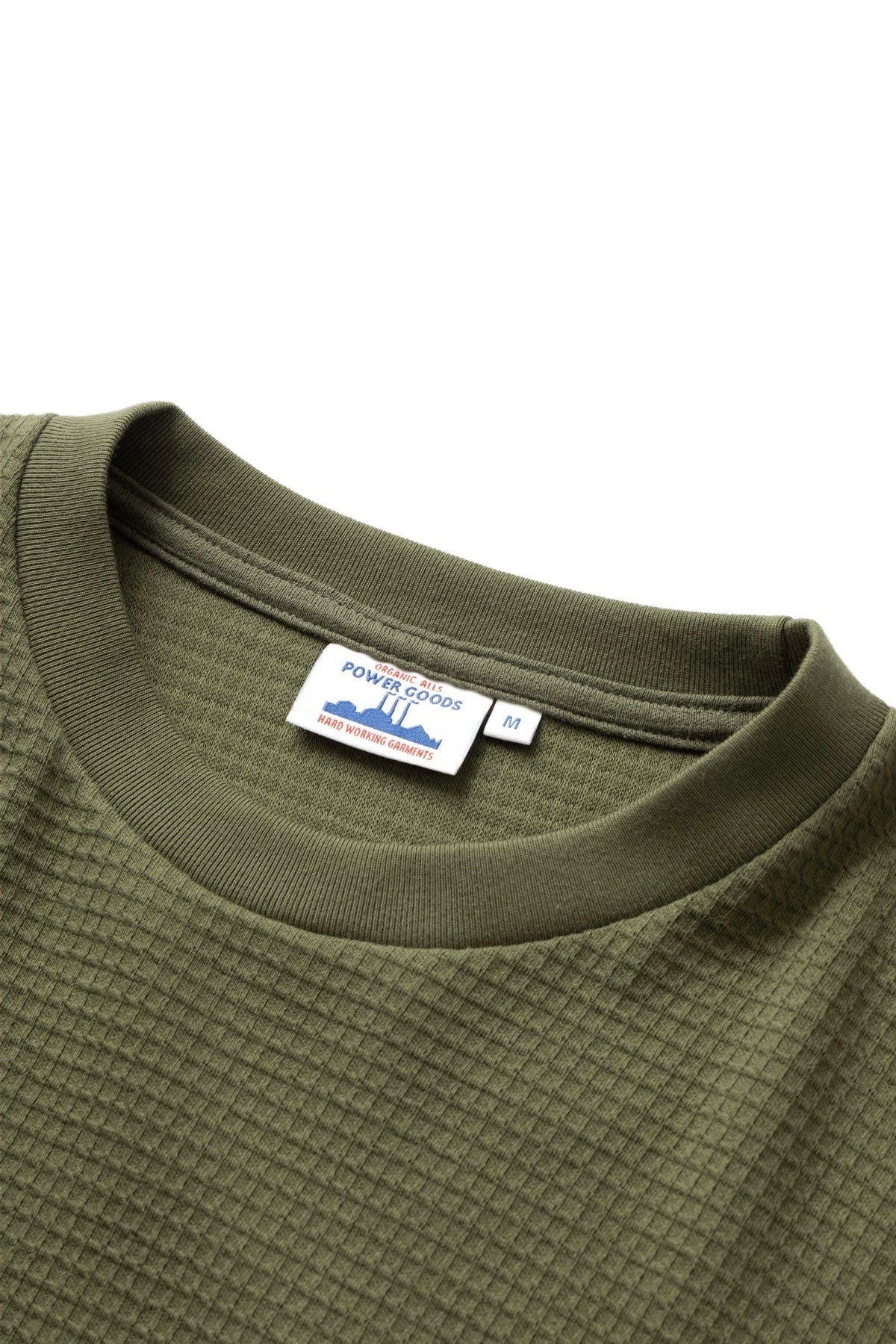 T-Shirt manches longues POWER GOODS - Thermal Waffle Long Sleeve Tee (Olive)