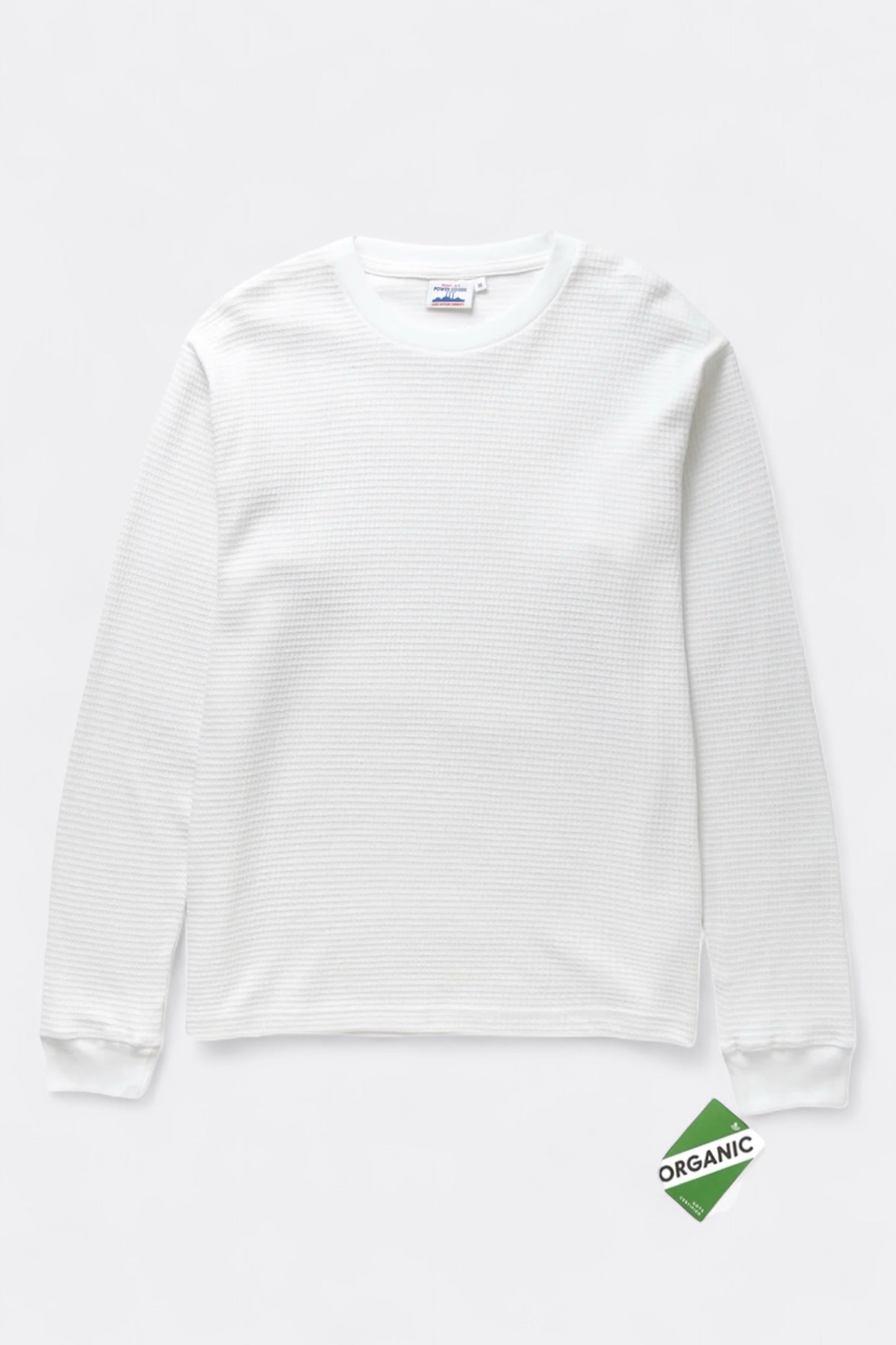 T-Shirt manches longues POWER GOODS - Thermal Waffle Long Sleeve Tee (White)